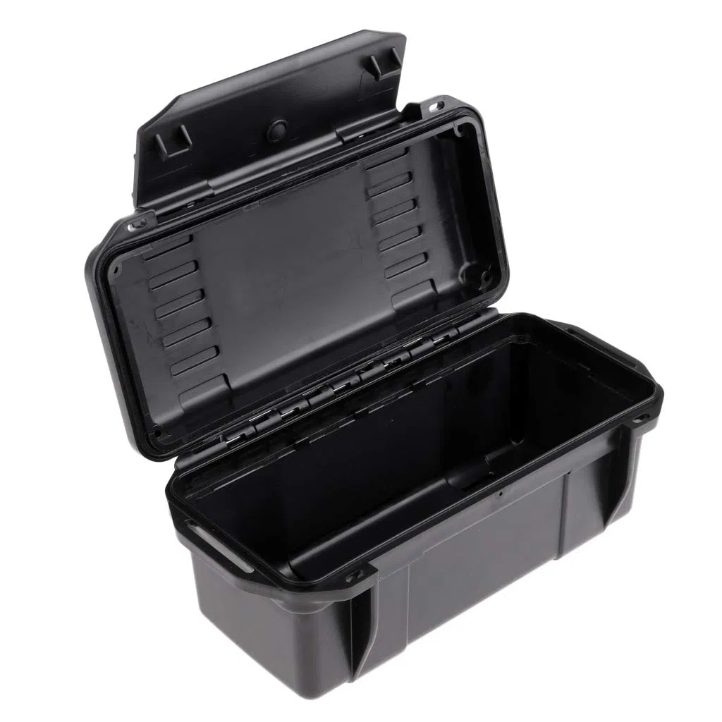 Baoblaze Outdoor Antiurto Impermeabile Scatole di Sopravvivenza di Plastica Contenitore Custodia Attrezzo - Nero
