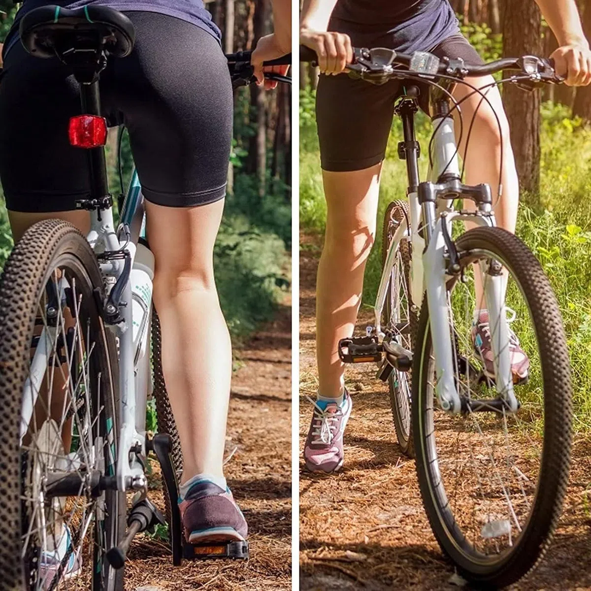 2 set di catarifrangenti per bicicletta, catarifrangenti per bicicletta a occhio di gatto per ruote anteriori e posteriori, accessori per la guida notturna ad alta visibilità