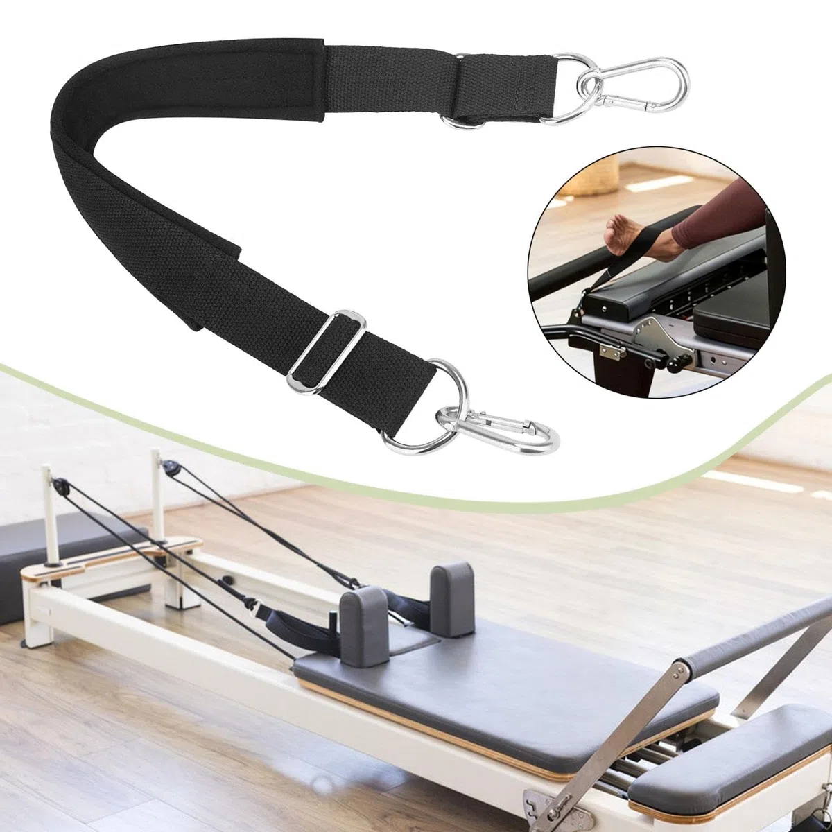 Cinghia per Piedi da Pilates, Cinghia Yoga e Ginnastica, Allenamento Regolabile 60-78 Cm, Accessori per Pilates, Grado di Fissare la Postura PER Fitness Gambe e Corpo Allungamento