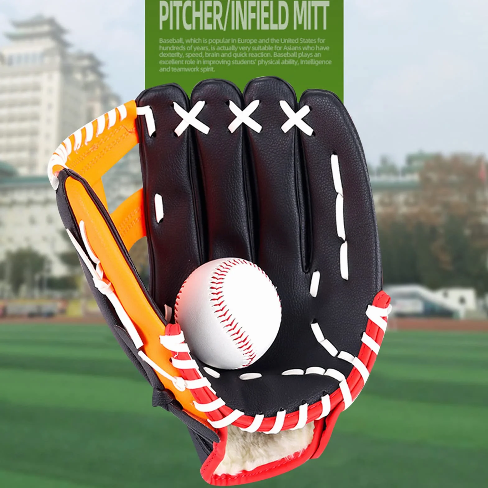 Guanto da Softball per Adulti, Guanto da Baseball Sportivo per Bambini | Guanti Singoli da Baseball Sportivi e Professionali,Getta Un Regalo Sportivo di Compleanno di Natale per Bambini