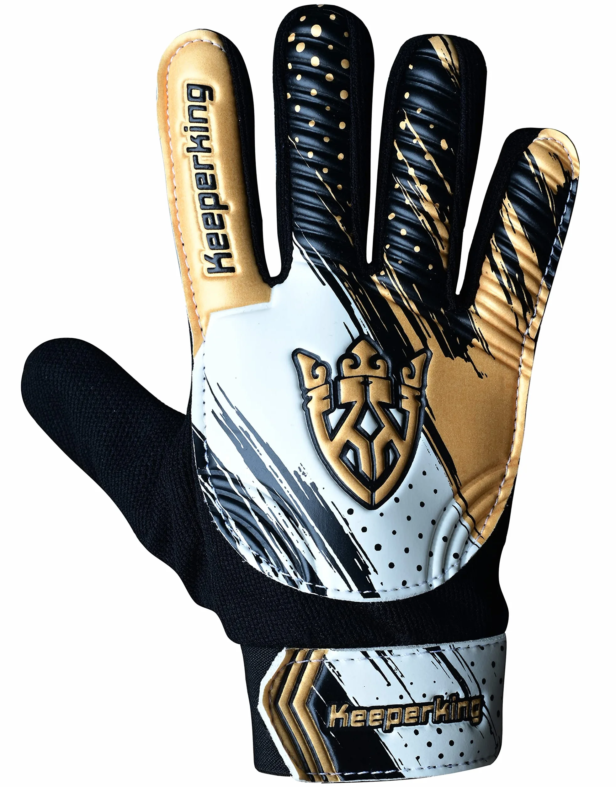 Keeperking Guanti da portiere per bambini, Clawxen, ragazzi e ragazze, guanti da calcio, guanti da calcio, guanti da tormann, misura 3-7