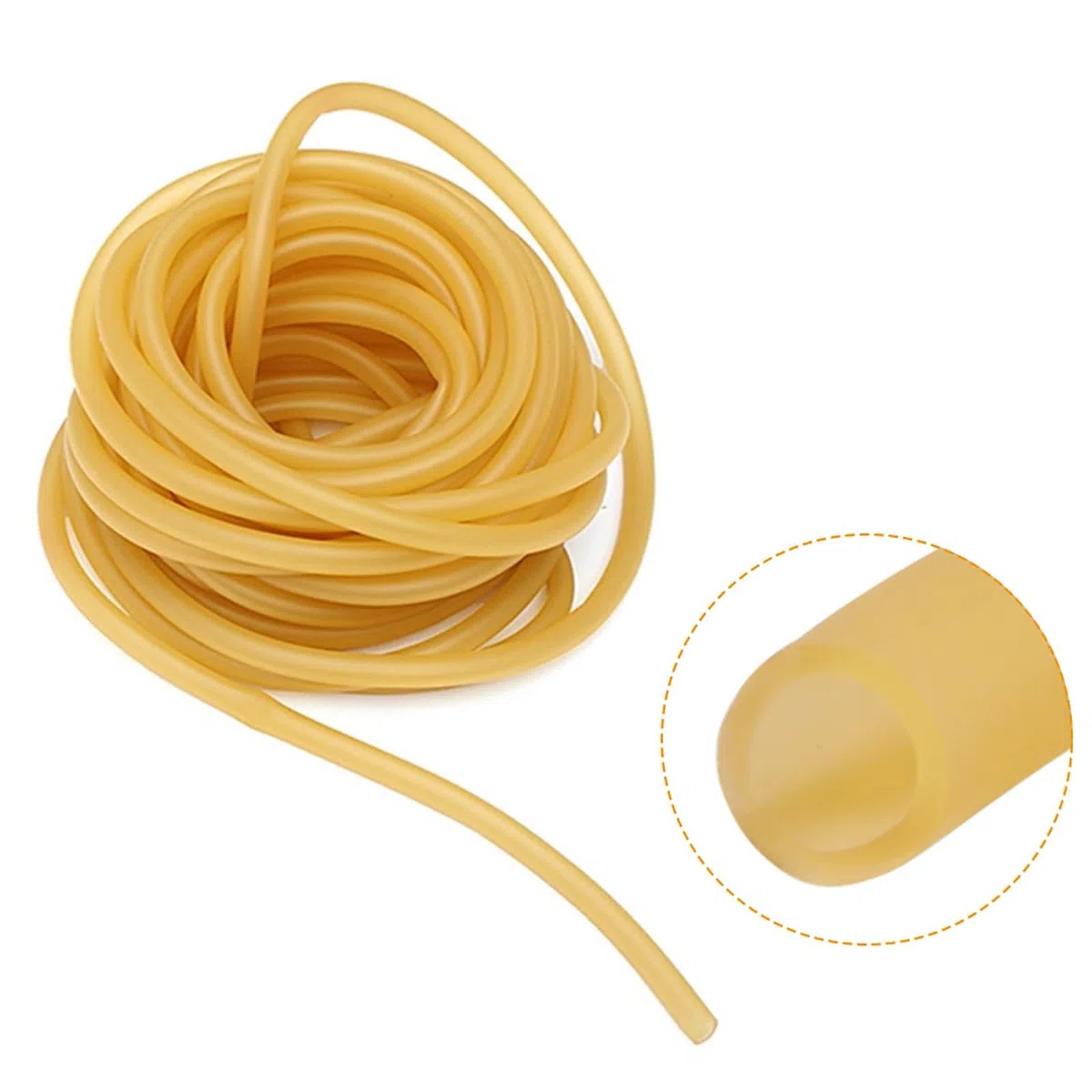 Tubo in lattice di Fionda, 3M 6x9mm Naturale Tubo di Gomma per Fionda Elastico Fitness Muscoli Rally Esercizio di Trazione Yoga
