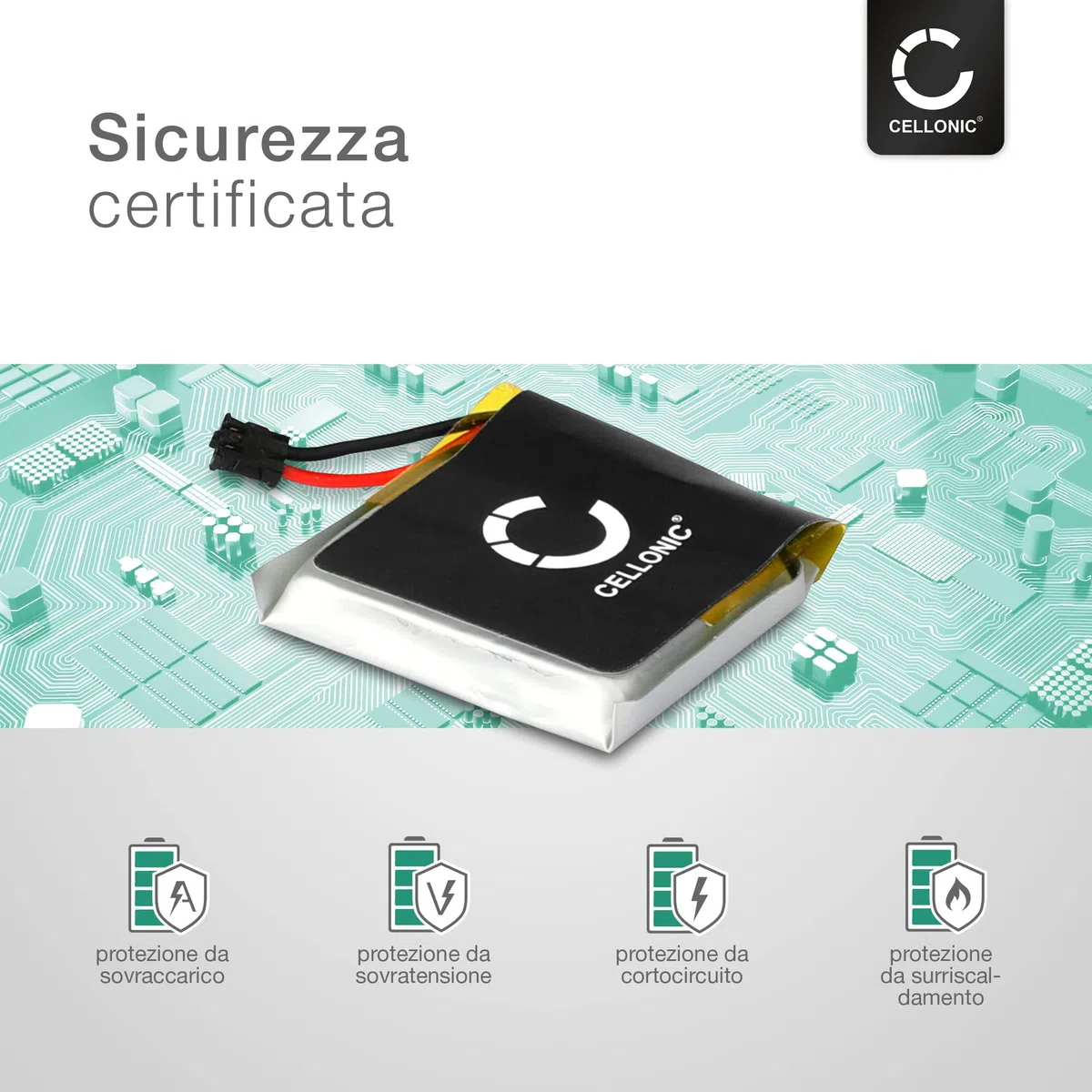 CELLONIC 1x Batteria per Smartwatch e braccialetto fitness Compatibile con Garmin vivoactive 3, 361-00108-01 – (160mAh, 3.7V)