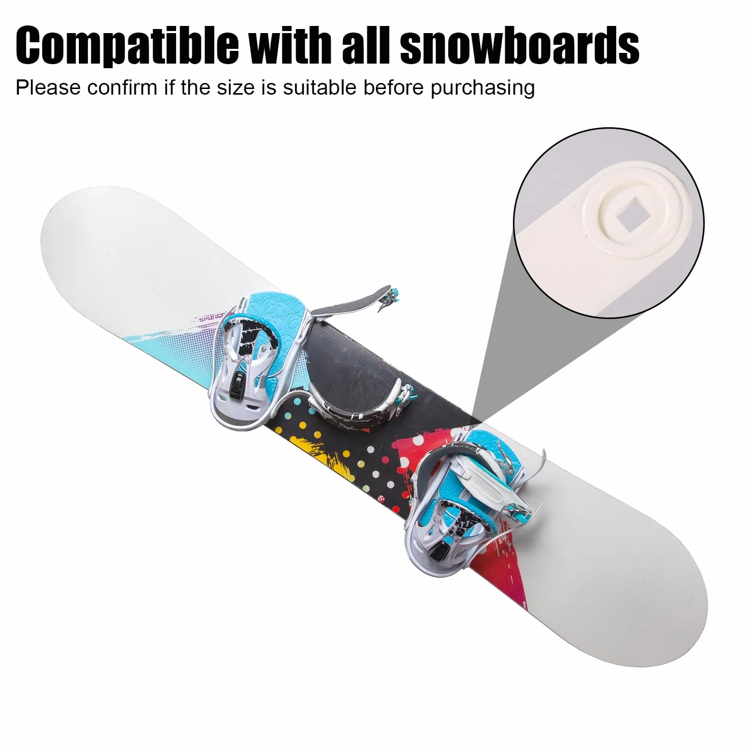 BOXOB 4pz Cinghie per Attacchi Snowboard, 17,5x2,1cm Elevata Elasticità Ricambio Attacchi con Cinturino da Snowboard con Viti Dadi Rondelle per Pattini e Attrezzatura Sportiva
