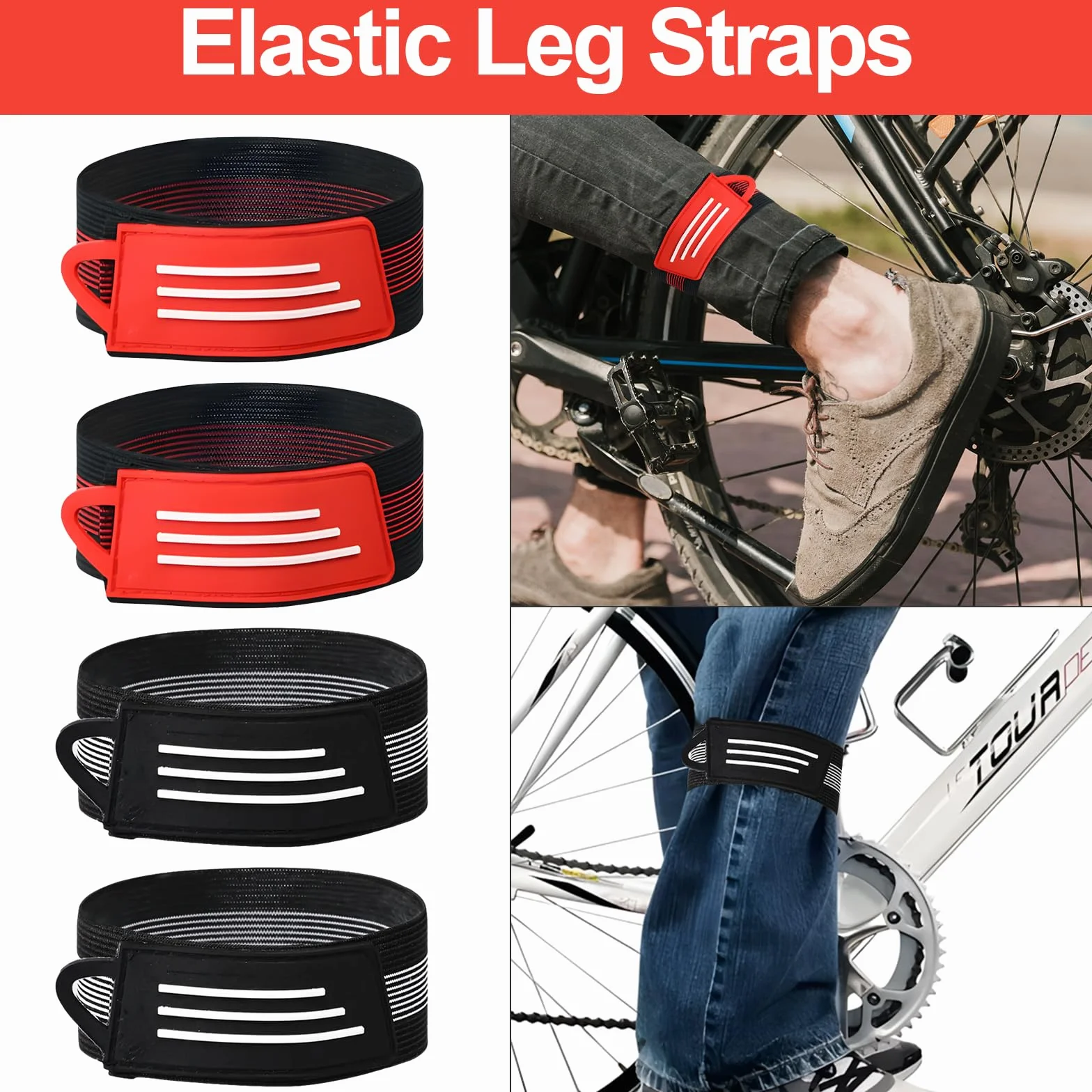 KATIMI 4 Pezzi Tacchette Bici da Corsa, Attacchi Scarpe Bici da Corsa Compatibili Shimano SPD SL Tacchette Cicismo (Gialle/Blu/Rosso)