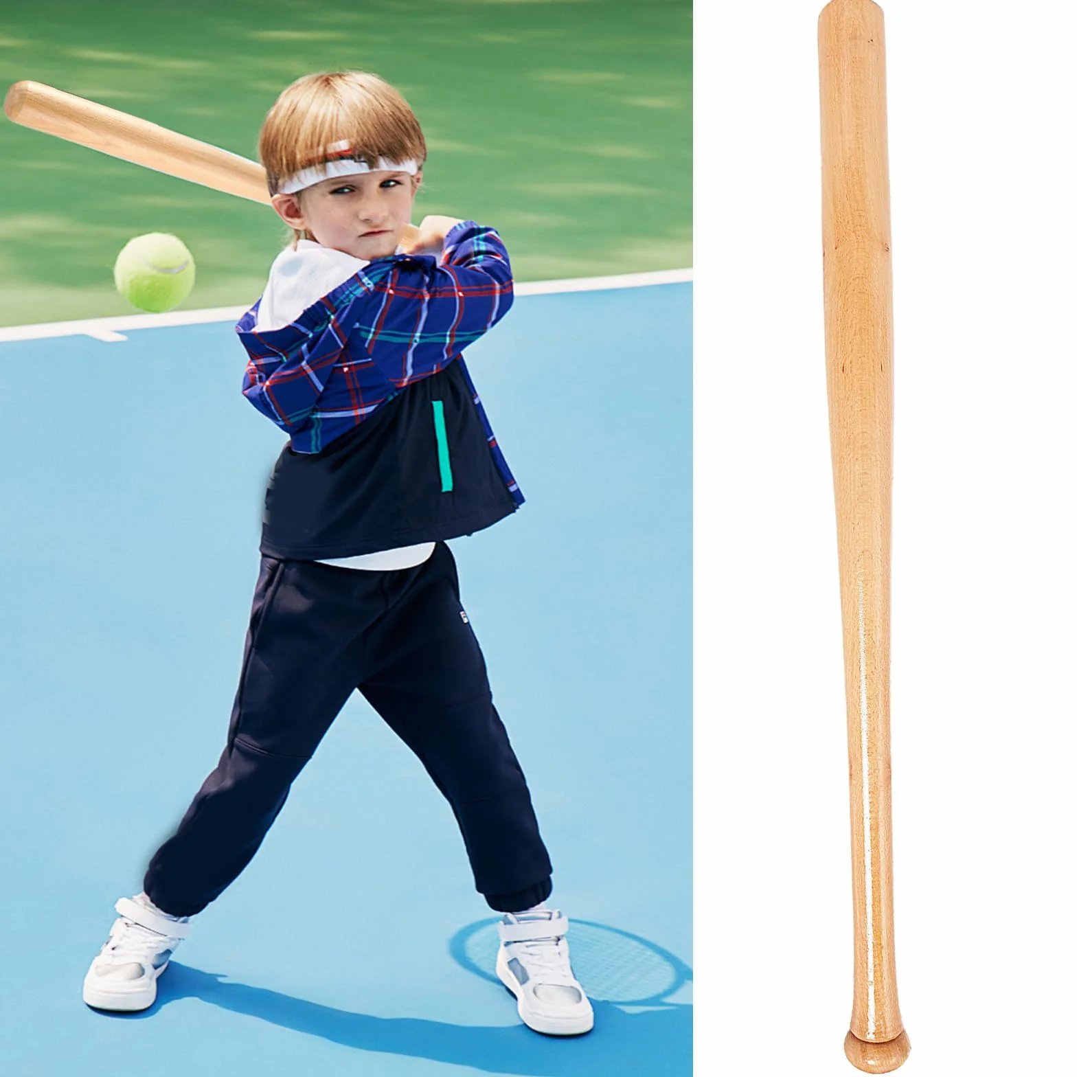Mazza da baseball 45,7 cm legno grezzo non verniciato