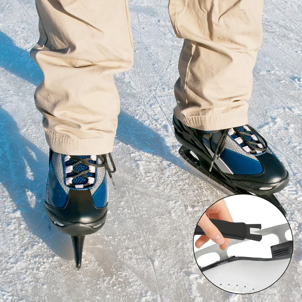 Affilatrici per pattini da ghiaccio in ceramica, utensile professionale per pattini da hockey, lama a V a doppia estremità e pietra per affilatura per la manutenzione in movimento, affilatrice univer