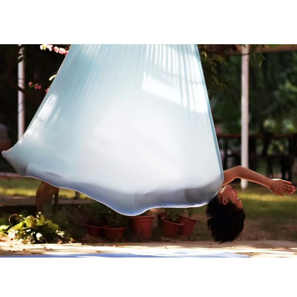 TIANTIAN Amaca Aerea per Yoga in Tessuto di Seta - Swing Durevole Multifunzionale Elastico - Attrezzo di Formazione per Pilates e Inversione - per Principianti e Professionisti