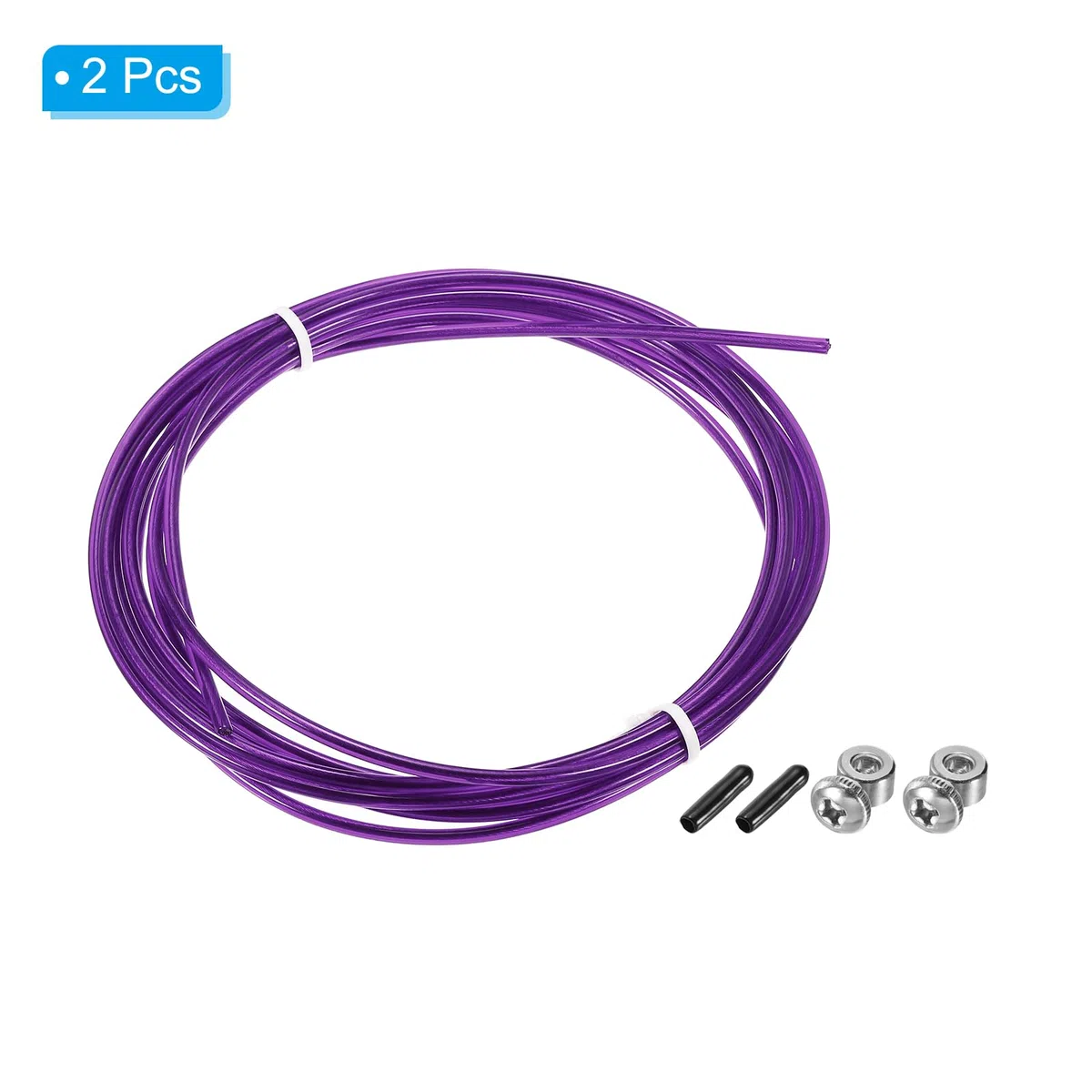 PATIKIL 10Ft Velocità Salto Corda Sostituzione Cavo, 2pz 2.5mm Professionale Salto Corda Acciaio Filo Sostituisci per Alta Velocità Salto Corde, Viola