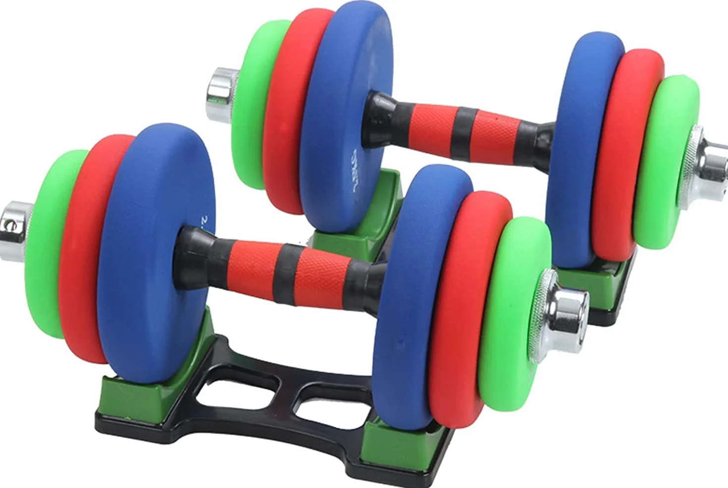 LATRAT 2 pezzi di supporto per manubri da palestra, supporto per manubri piccoli da utilizzare per posizionare pesi fitness a casa
