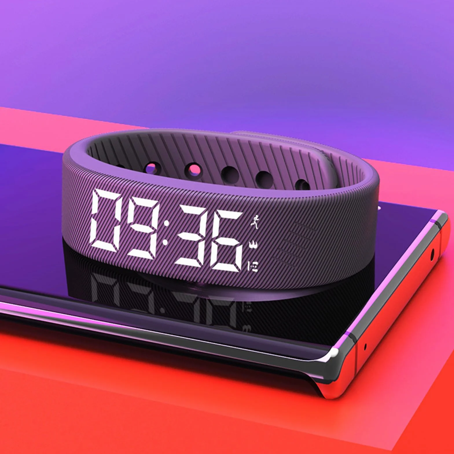 Orologio contapassi, orologio contapassi, orologio fitness intelligente, braccialetto sportivo fitness per registrare calorie, distanza, passi, senza Bluetooth, senza app dispositivo; nero