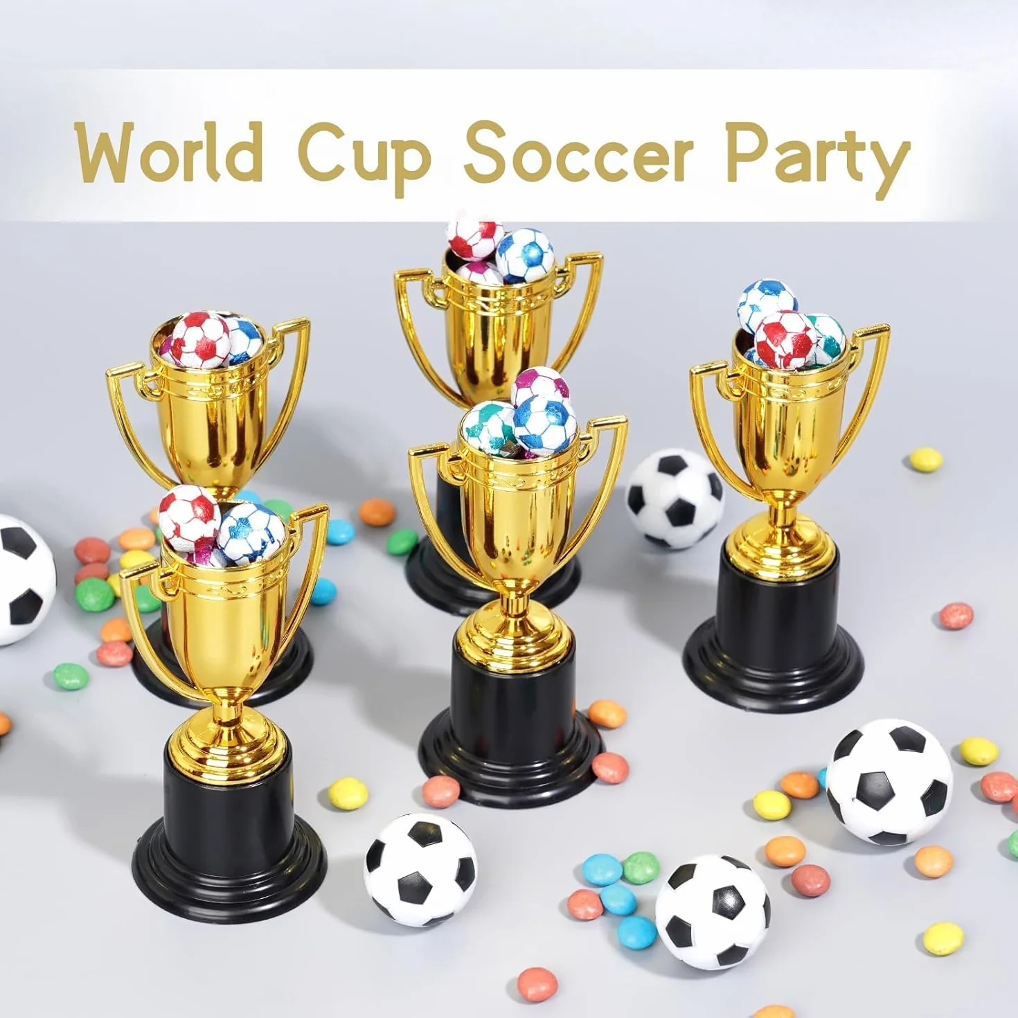 6 PCS Oro Premio Trofei, Mini Trofei d'oro in Plastica 4 Pollici per Bambini Trofeo d'oro per Feste di Laurea, Tornei Sportivi, Premi Scolastici per Bambini in Aula e Decorazioni per Premi Premio