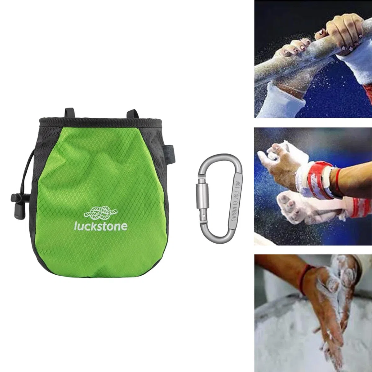 rockible Custodia Porta Magnesite con Cinturino in Vita Regolabile Tasche Ricaricabili Confezione Porta Magnesite per Allenamento, Palestra