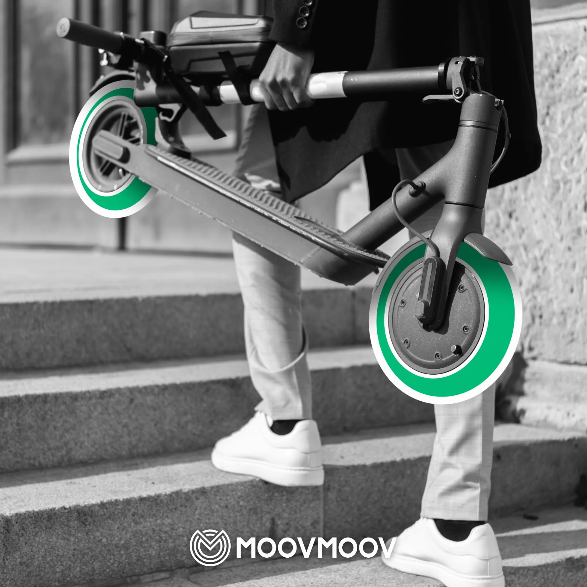 MOOVMOOV Camera d’Aria Monopattino Elettrico 10x2.5 con Valvola a Gomito 90/90 ‒ Camera d’Aria 10 Pollici Monopattino Facile da Gonfiare e Compatibile con Gomme da 10x3 o 80/65-6 (2 Pezzi)