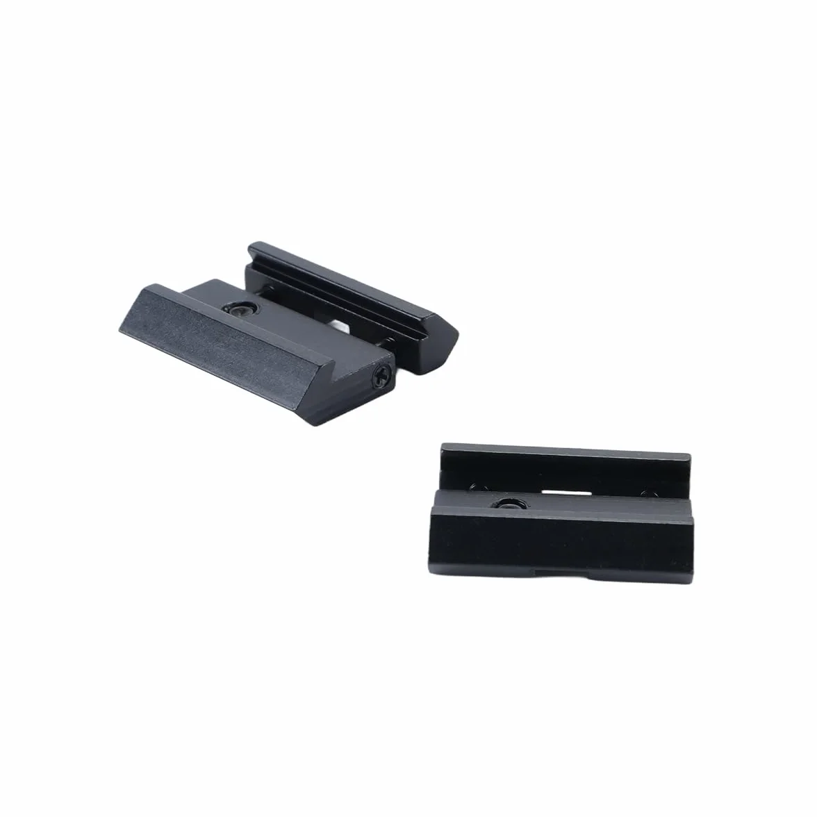2 adattatori a innesto rapido per binario per cannocchiale – attacchi a coda di rondine da 11 mm per convertitori Weaver/Picatinny da 20 mm (basso profilo)