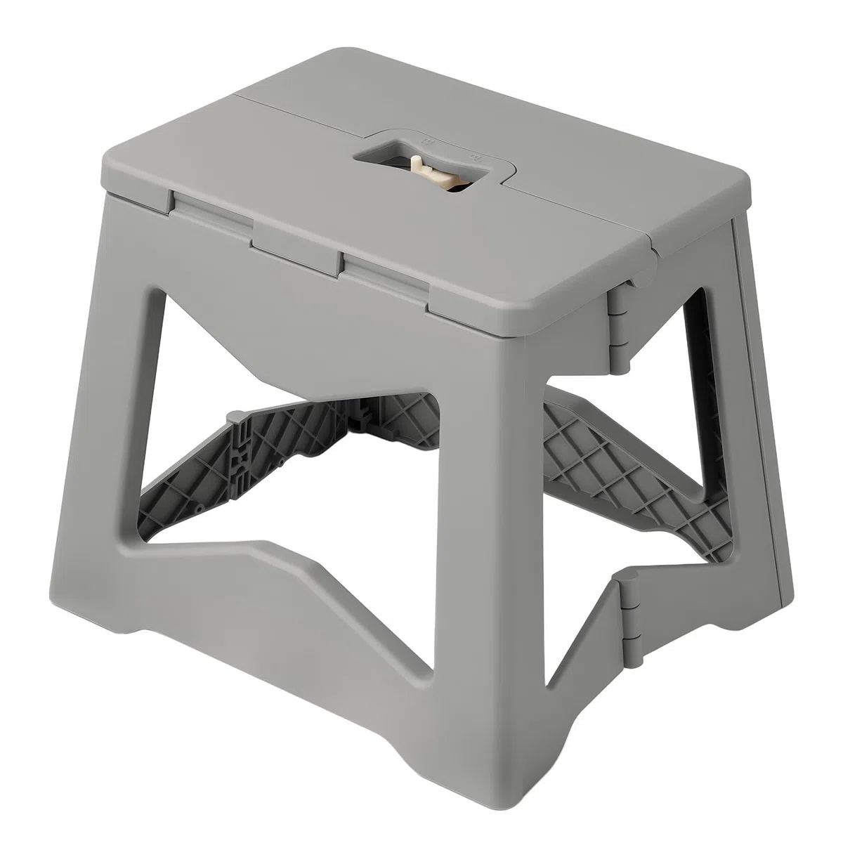 Yorbay Sgabello pieghevole, pieghevole, 24.5 cm, per adolescente e adulti, con chiusura di sicurezza, in plastica resistente, portata fino a 100 kg, per cucina, bagno, campeggio, giardino