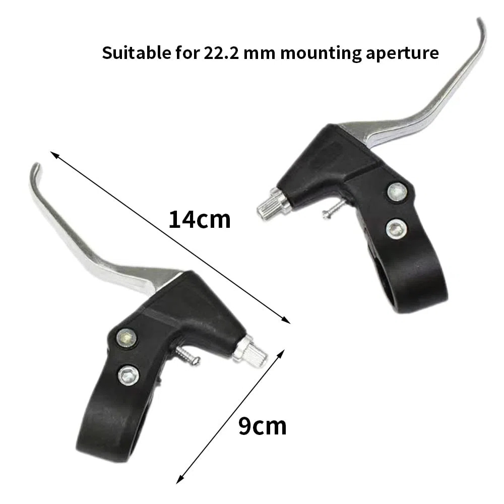 1Paio Leva Del Freno, Leve per Bicicletta in Lega di Alluminio di Diametro 2.2 cm, Universale Maniglia del Freno della Bici per Mountain Bike, Bici da Strada