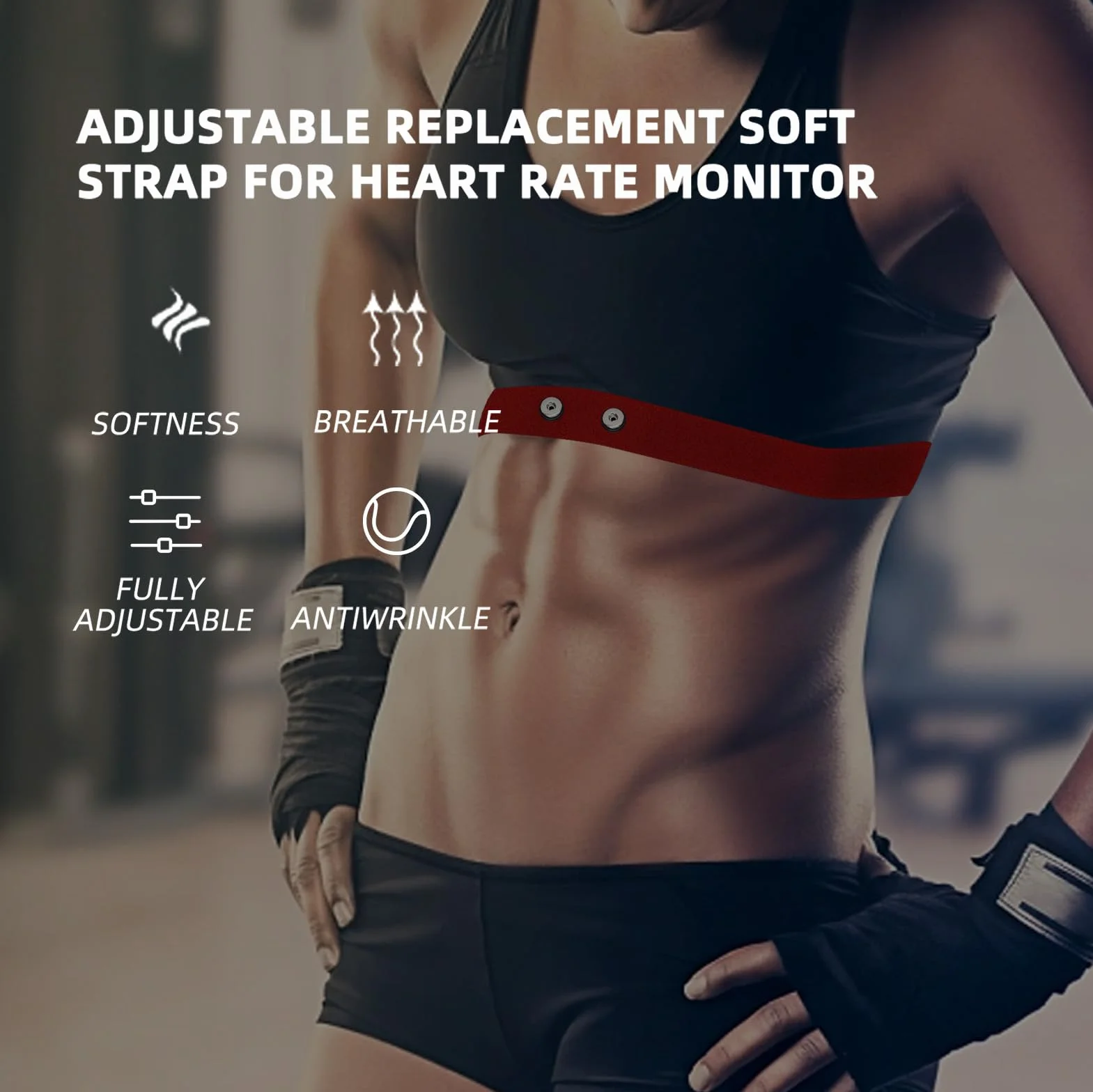 FITCENT Fascia Elastica Regolabile per Cardio Frequenzimetro per Garmin, Wahoo, Polar H10, Coospo,Magene, Bryton,LIVLOV