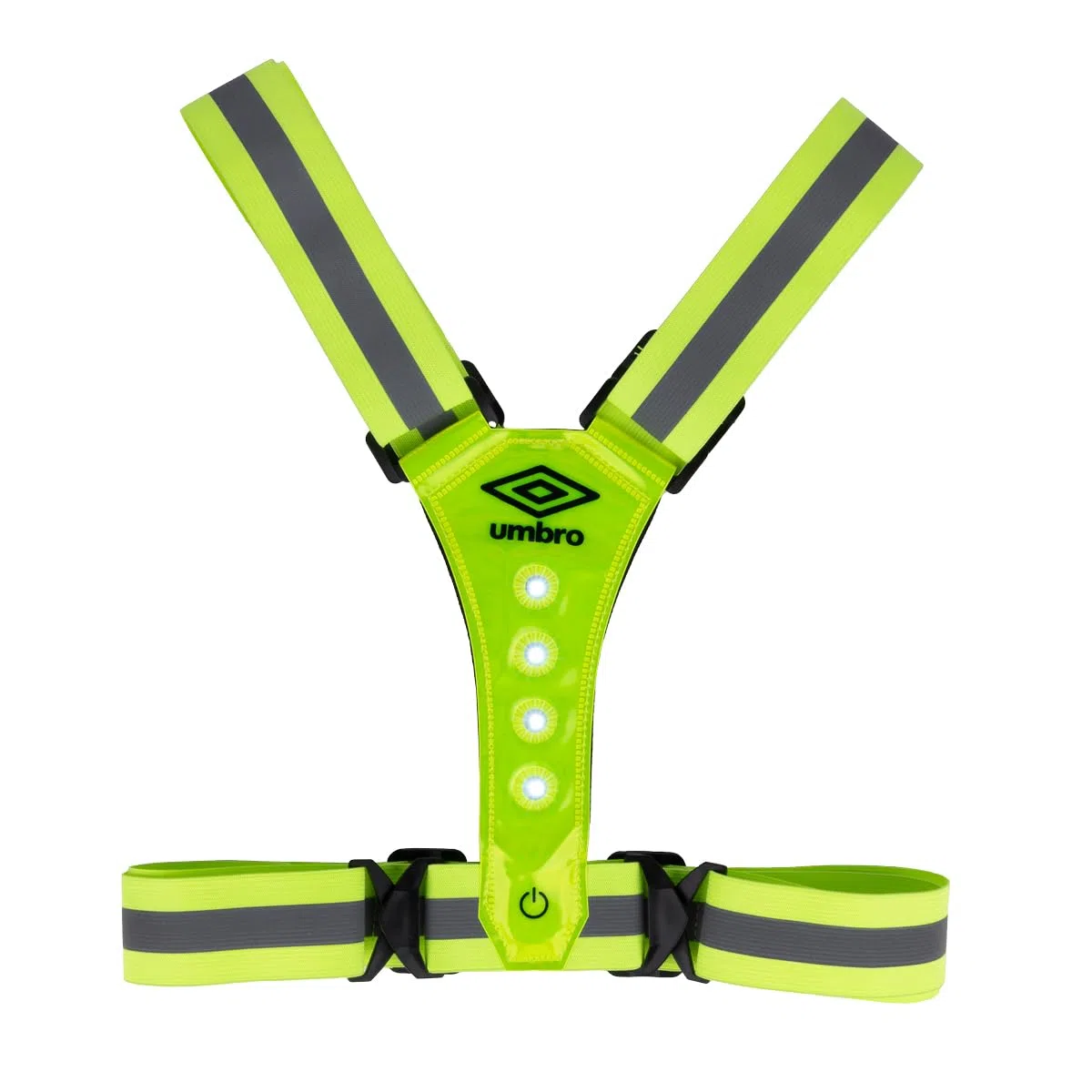 Umbro Illuminazione Chaleco Reflectante - Chaleco Reflectante Homologado -Chaleco Reflectante Moto con Luci - Gilet Riflettente con 8 LED - Gilet Riflettente Regolabile con Luci