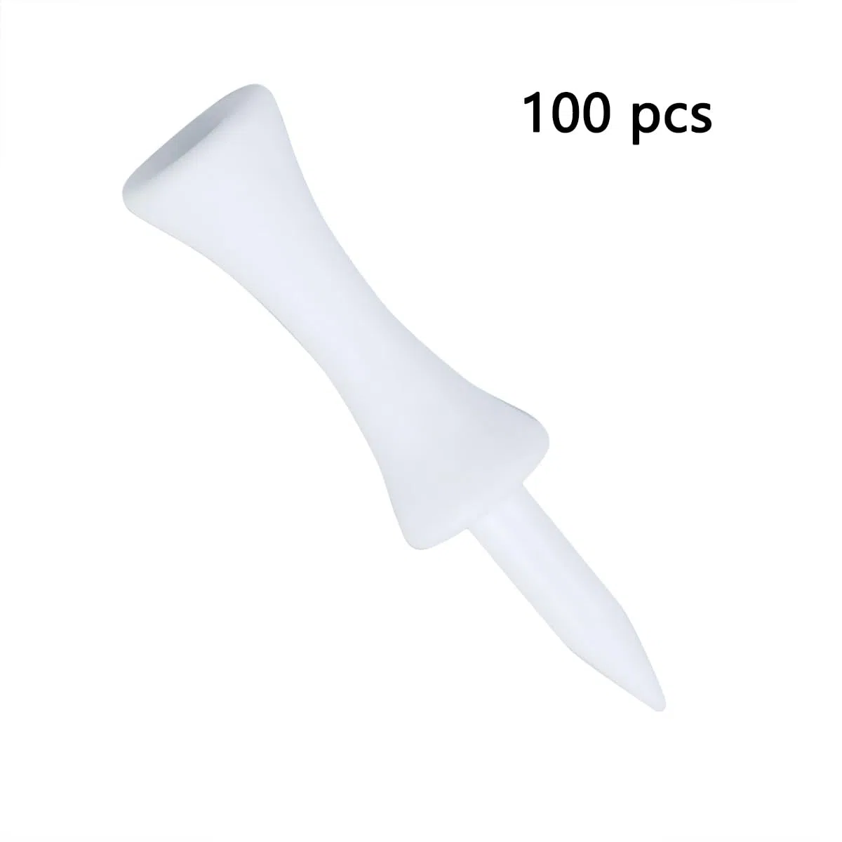 Tee Golf Plastica 100 Pezzi Bianco 51mm