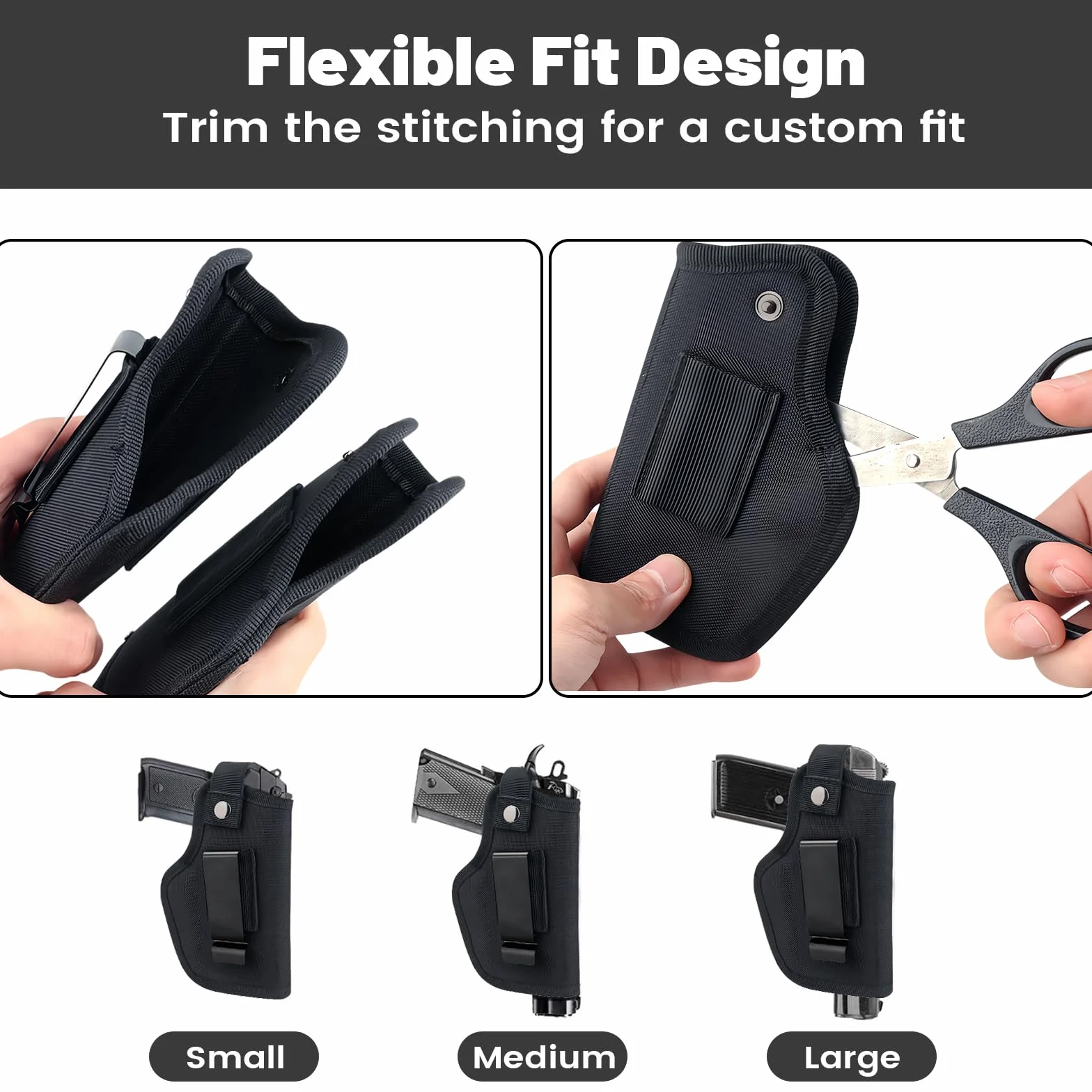 flintronic Fondina Ascellare Nascosta, Tattica Occultabile Fondina, con Regolabile Cinturino eTasche per Caricatori, Fondina Pistola Universale