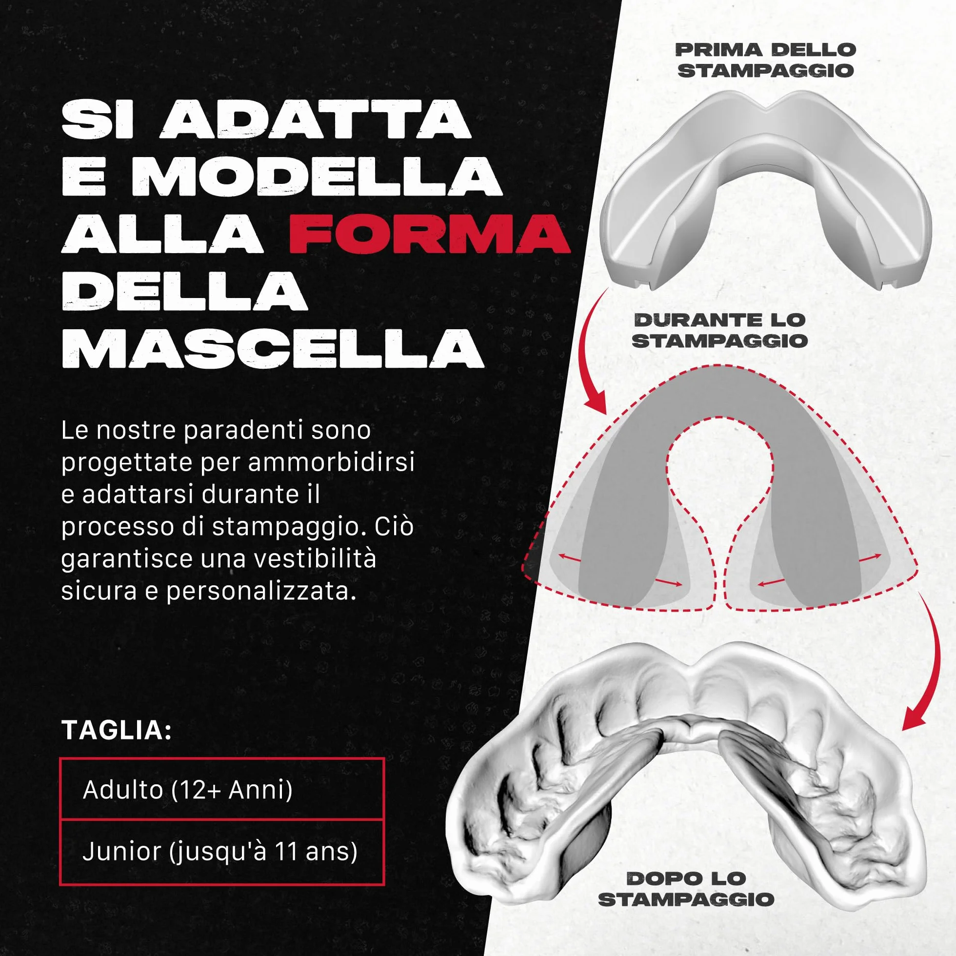 SAFEJAWZ Elements TERRA Paradenti Sportivo Adulti e Bambini Contatto Completo per Sport Rugby MMA Hockey Judo Boxe (Verde)
