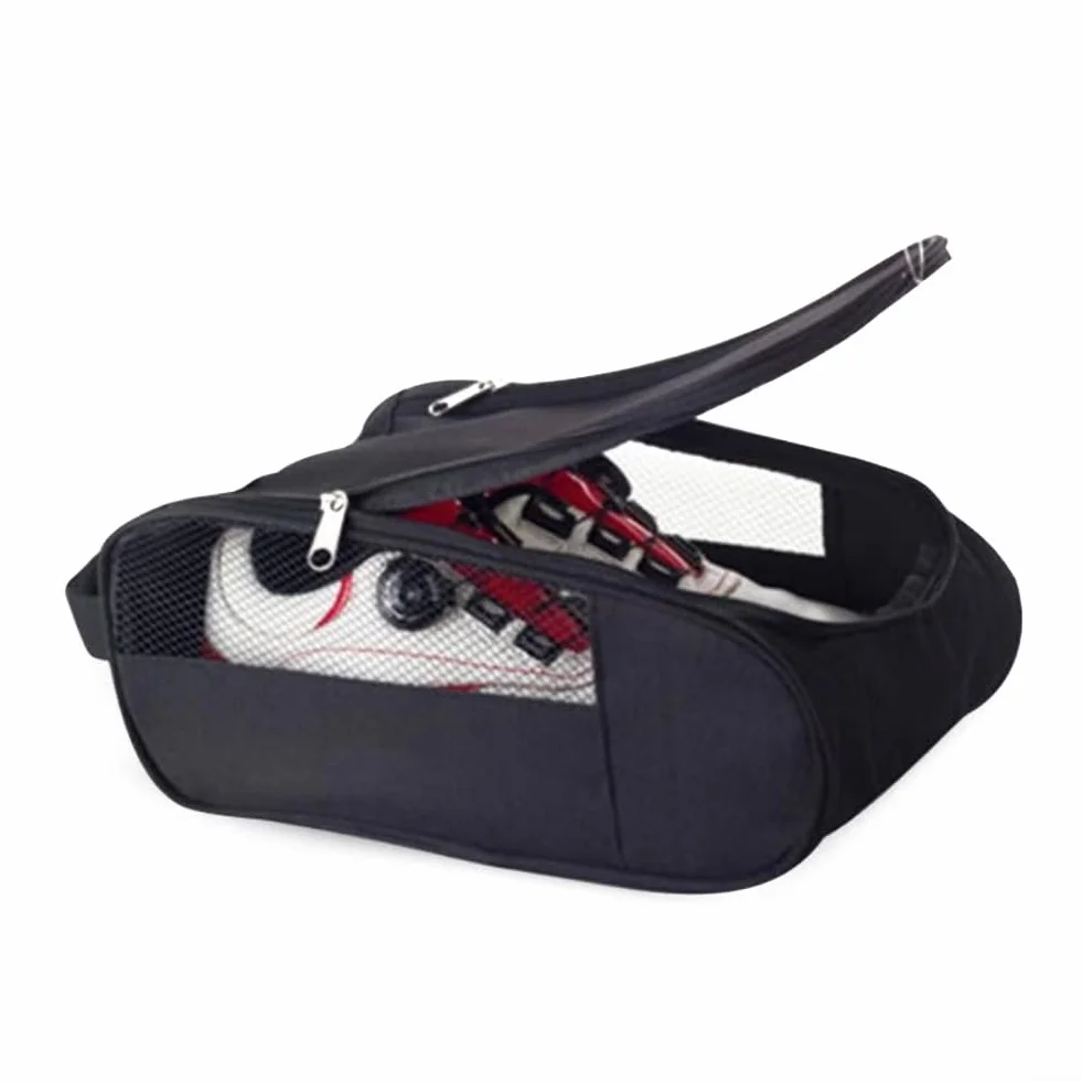 Borsa portatile antipolvere impermeabile Oxford per scarpe da golf nero