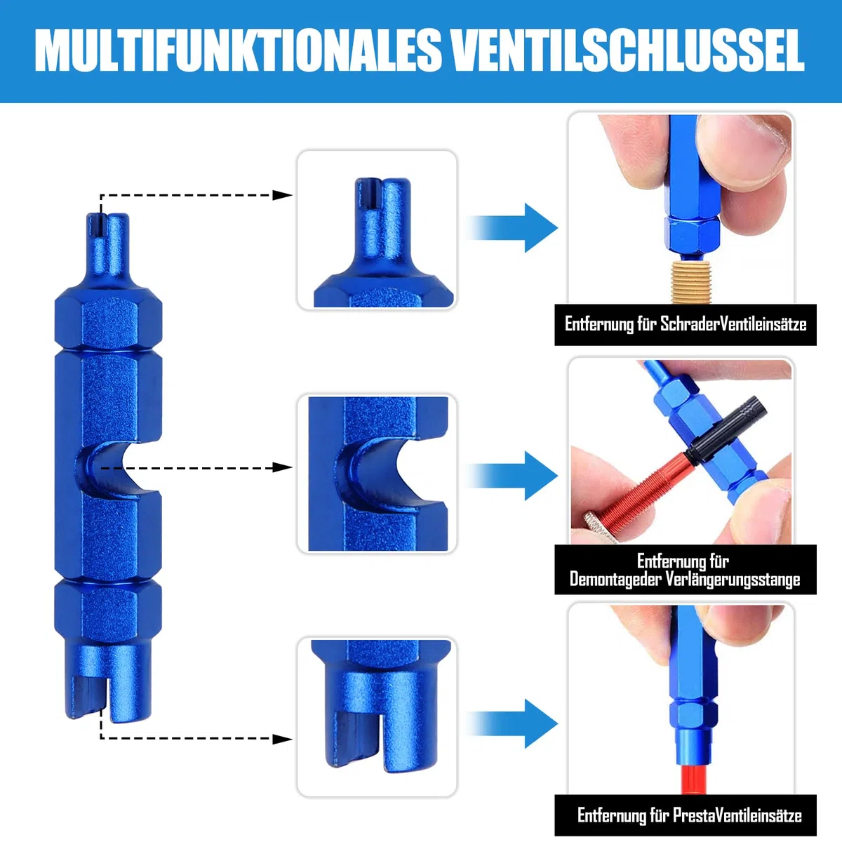 Siringa Tubeless per Bicicletta – 60 ml Kit Riparazione Pneumatici Bici, 29 Pezzi Sealant Injector Set per MTB e Bici da Strada, incl, Rimozione del Nucleo della Valvola
