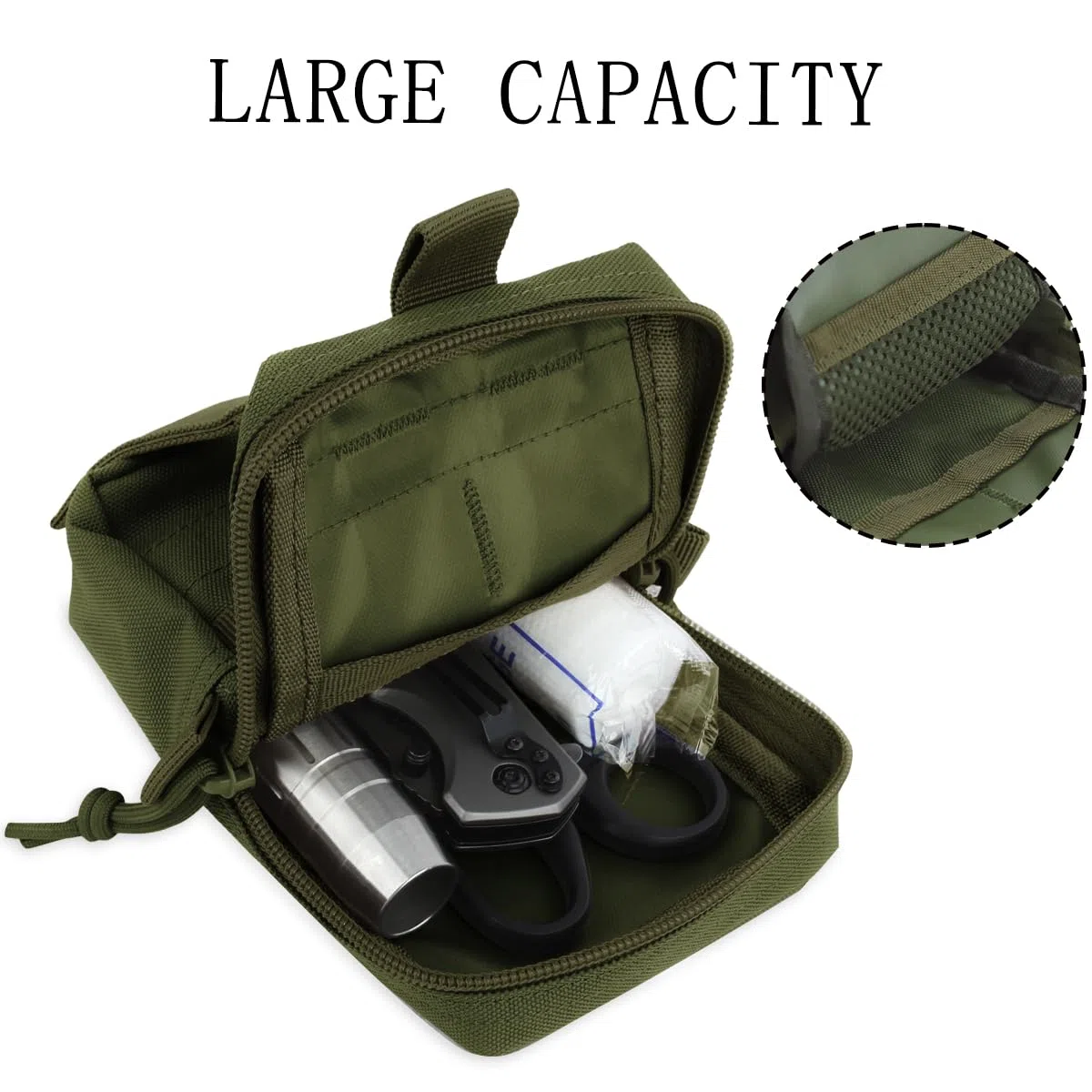 Marsupio Tattico Militare Molle Porta Cellulare da Cintura Uomo Tactical Marsupio da Cintura Borsa da Cintura Borsello da Cintura Sacchetto Porta Telefono Cintura EDC Pouch per Sportivi-Verde