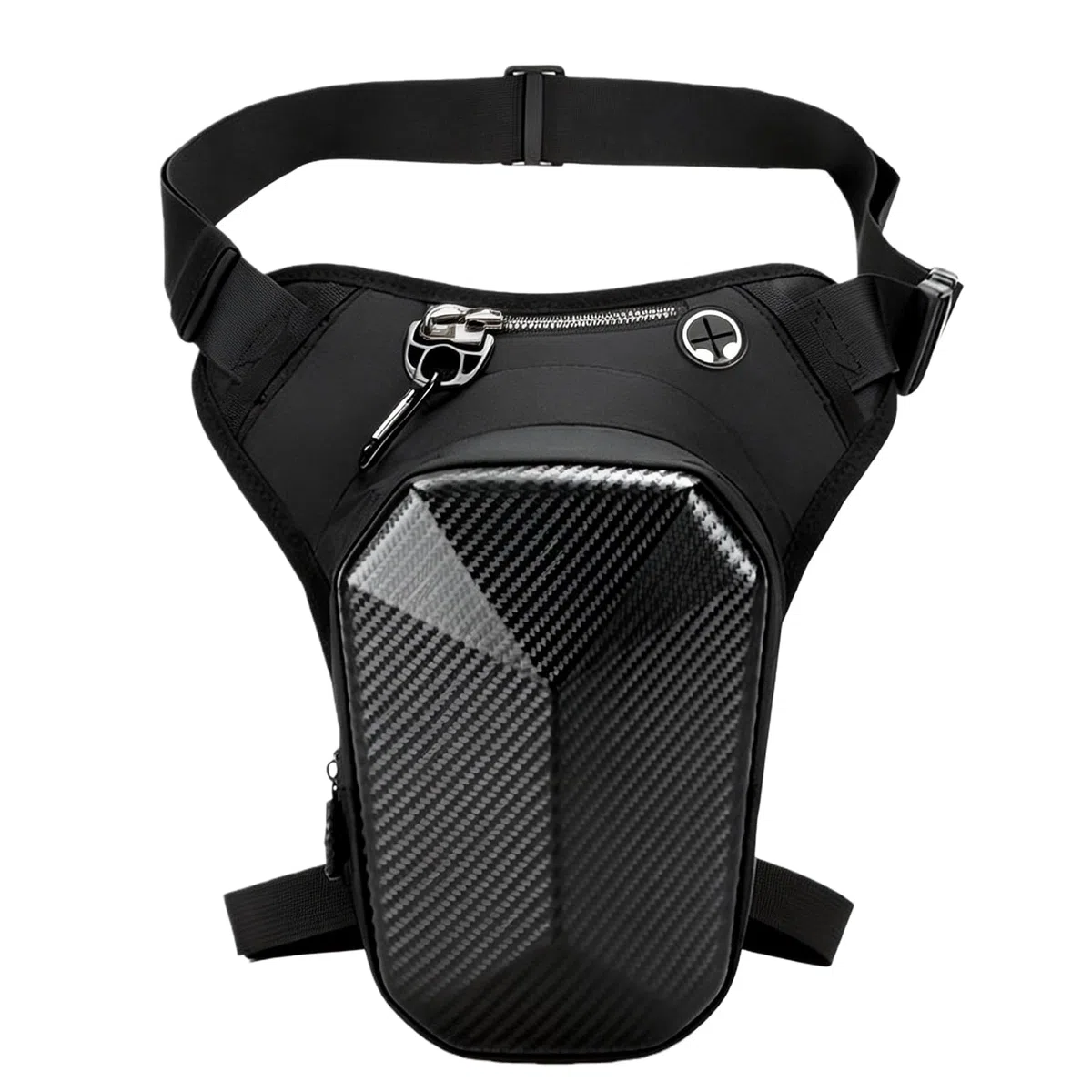 SPORWAY Borsa da gamba per moto: borsa per coscia, marsupio sportivo da moto per uomo e donna, borsa da moto con moschettone, attacco per cuffie per escursioni, campeggio, arrampicata