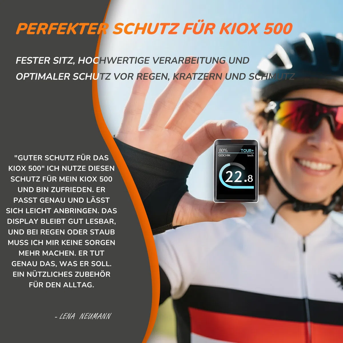 Set di pellicole protettive per display Kiox 500 (BHU3700) – Ebike Accessories Protective Cover Custodia protettiva con custodia in neoprene per Bosch Kiox 500
