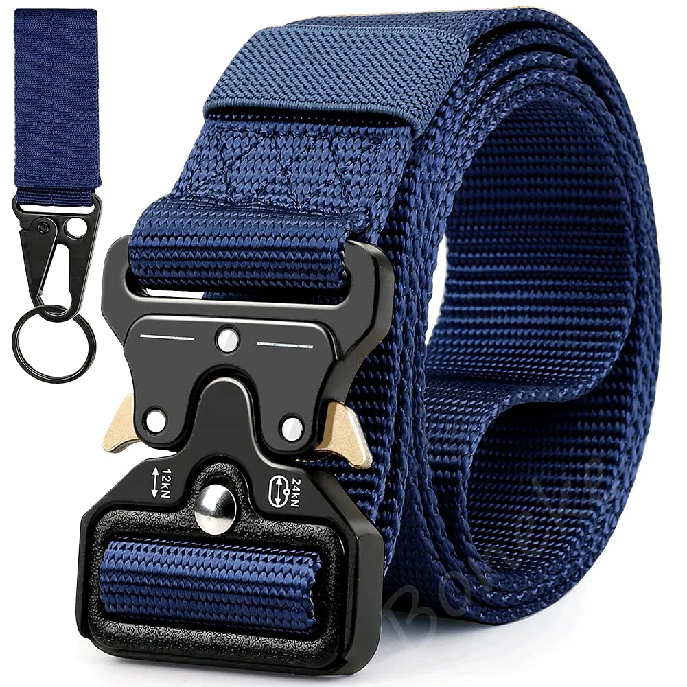 Boneke Cintura Tattica, Cintura Militare Tattica per Uomo Heavy, Tessuto in Nylon Cinturas, con Sicurezza Fibbia a sgancio rapido in metallo, di Salvataggio per Sport e All’aria Aperta Militare