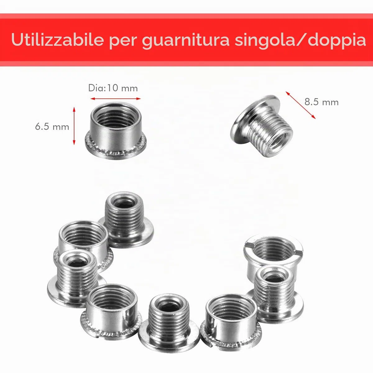 BOAO Corona 104 BCD 32T 34T 36T 38T Anello Catena Singola Stretta Larga con 4 bulloni per pignone per Bici da Strada, Mountain Bike, BMX MTB (Nero, 32T)