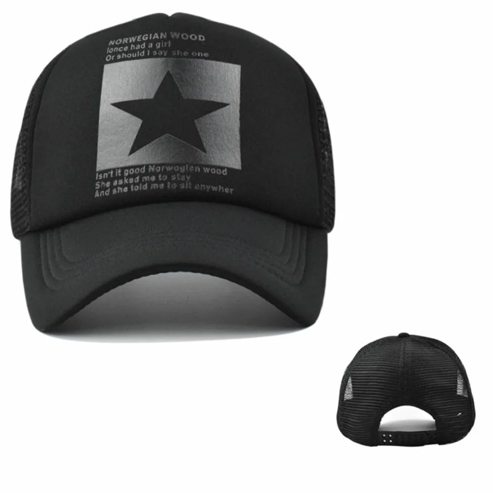 Cappellino con Visiera Estivo Ricamato Uomo Trucker Berretto da Baseball Unisex Traspirante
