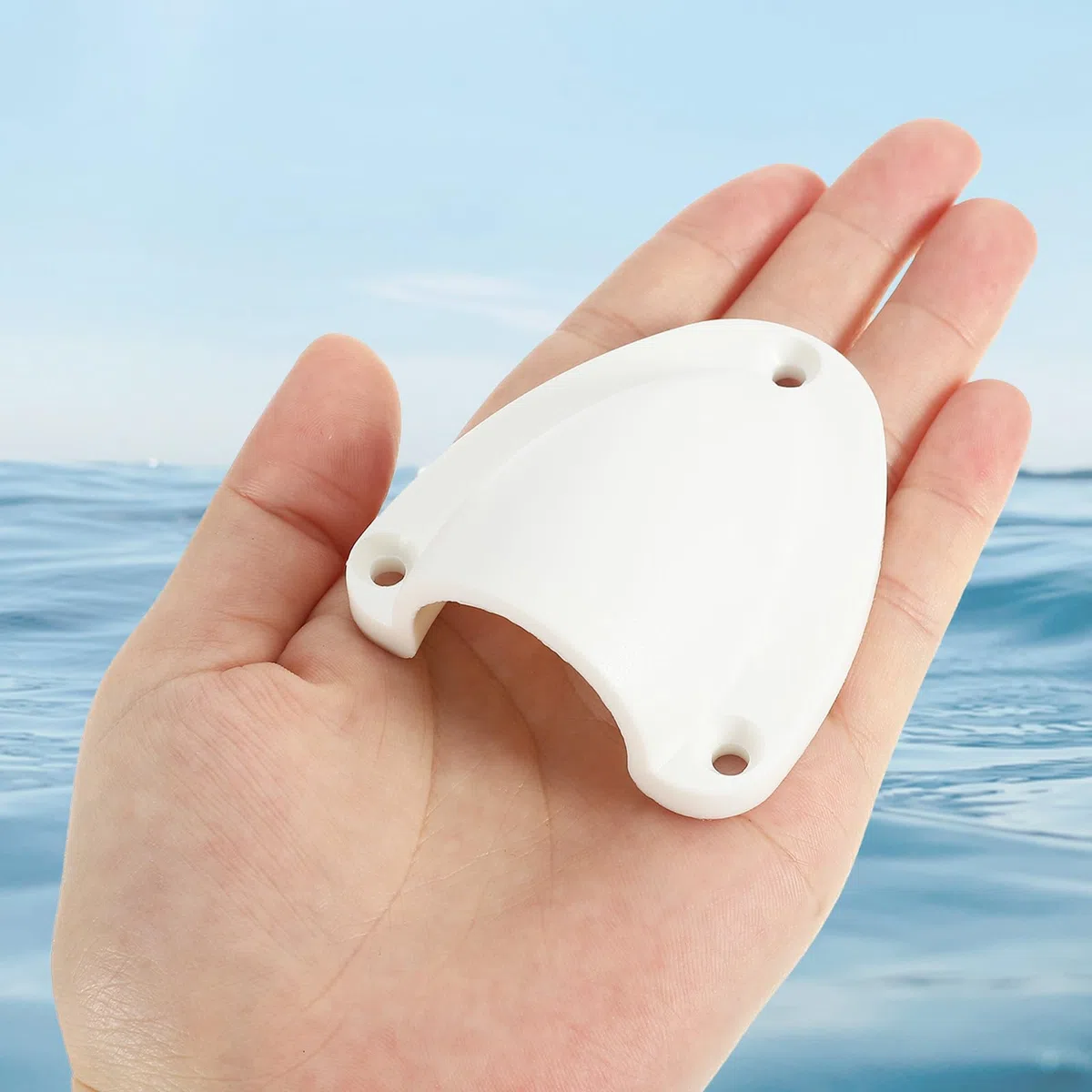 PATIKIL 2-15/32" Coperchio di Sfiato per Cavo in Nylon Marino, Tappo di Sfiato in Plastica a Conchiglia con Viti di Installazione per Yacht, Bianco