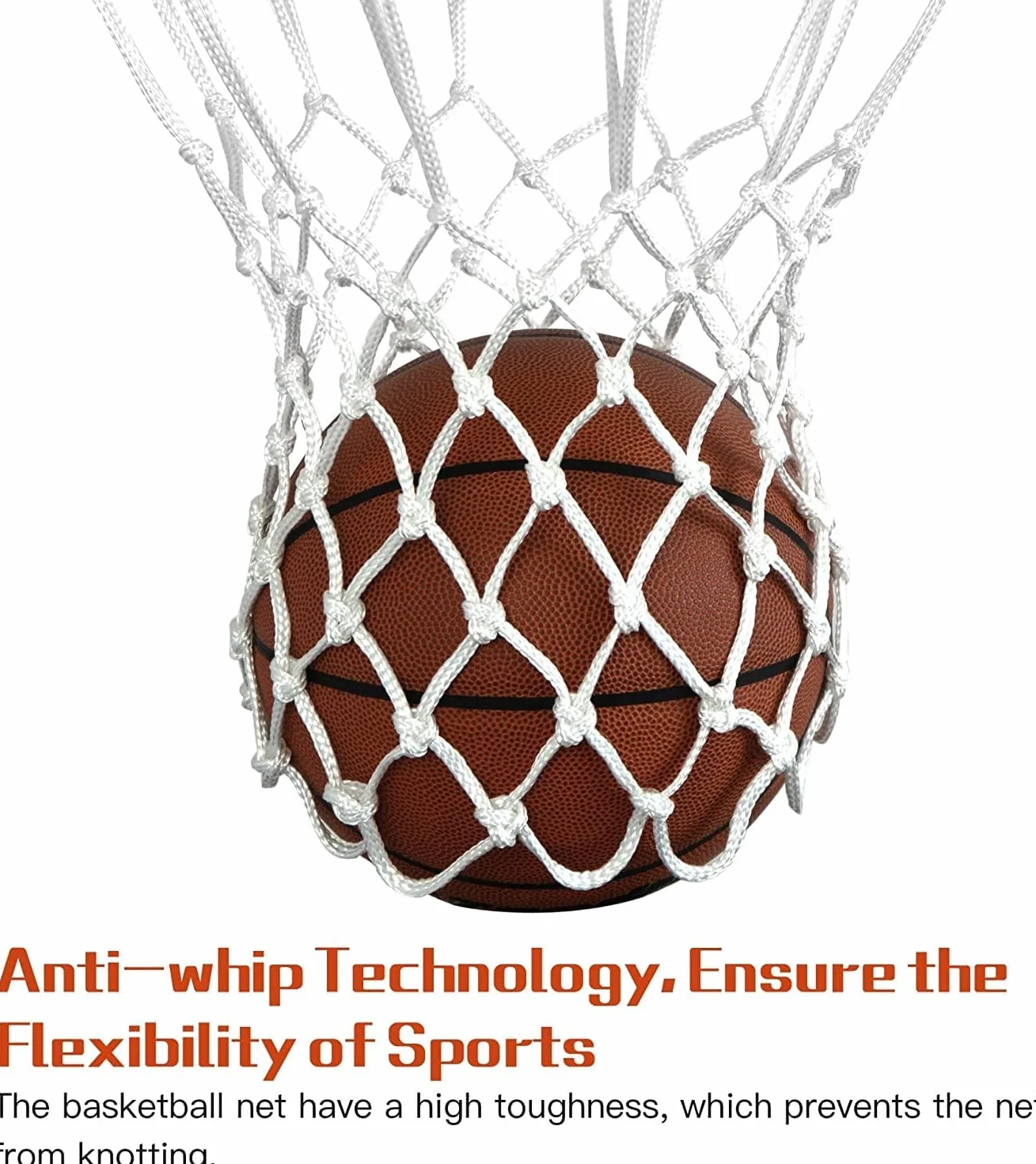 White Heavy Duty Basketball Net Replacement 12 Loop Indoor Outdoor Gym