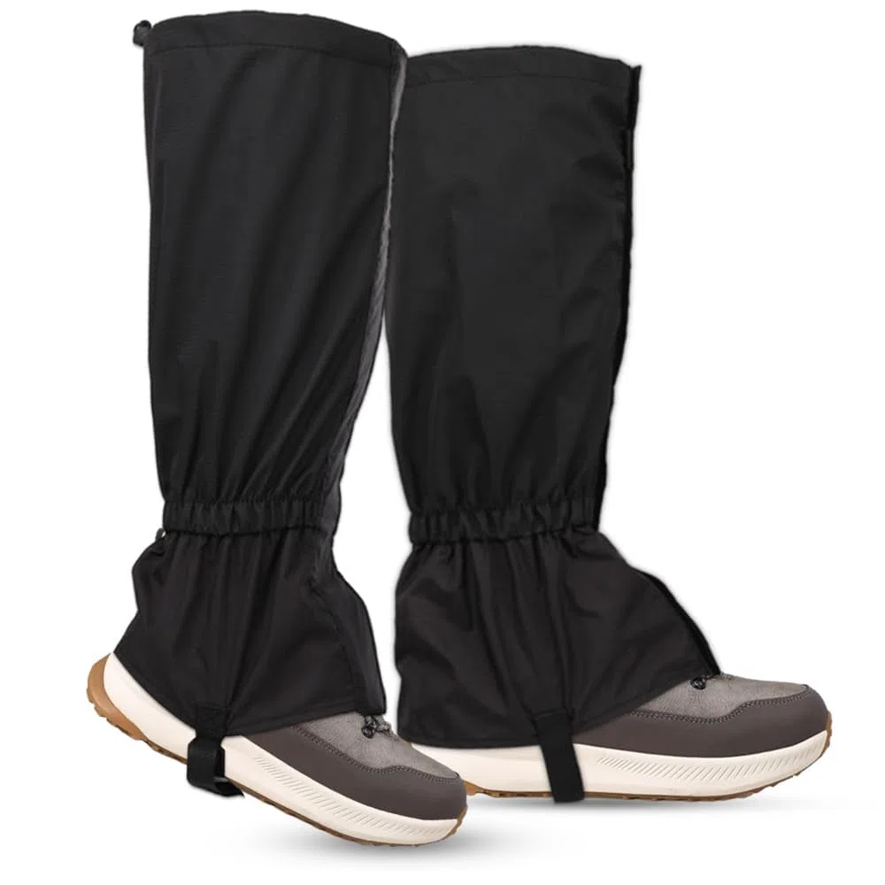 Ghette Impermeabili, Unisex Snow Ghette Impermeabile Snow Gaiters Ghette da Escursionismo Ghette da Trekking per attività All'aperto Protezione Contro la Neve Pioggia Fango Vento (Nero)