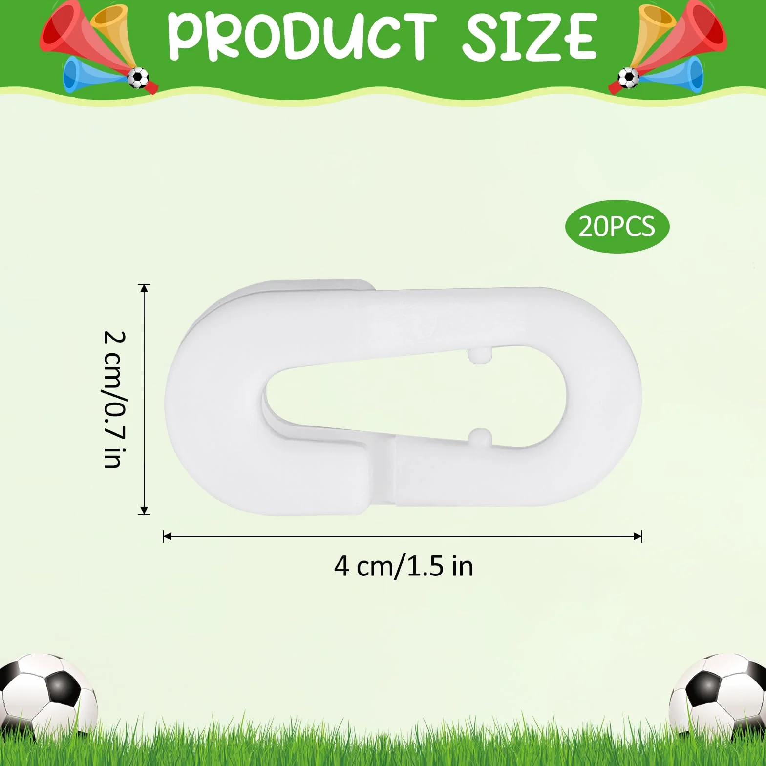 20 Pezzi Bianco Clip Fissaggio Rete Ombreggiante, Clip in Plastica per Tessuto Ombreggiante, Affidabile Clip Speciali con Occhiello, Riciclabile Clip per Reti da Calcio Badminton Tennis Sports