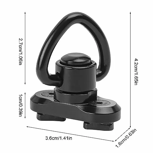ACEXIER 2PCS Adattatore per Montaggio a Perno Girevole Mlok Rail Quick Release QD Sling Swivel Mount