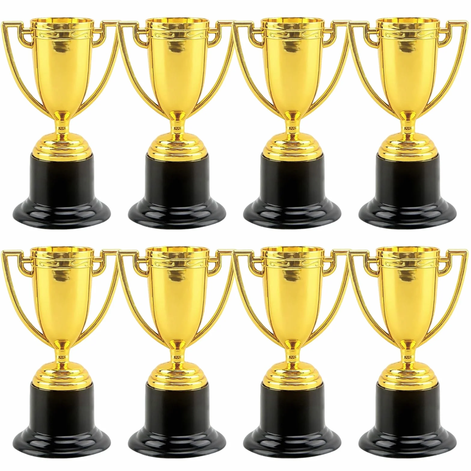 Coppa Trofeo Premio 8 Pezzi Oro Plastica Mini Trofei per Feste Sportive