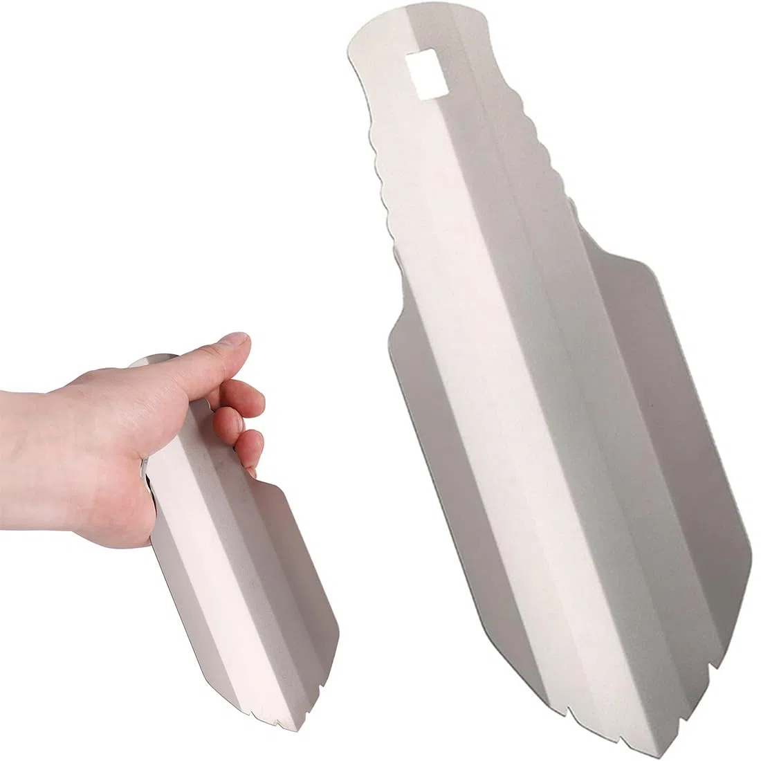 Pala in Titanio Ultraleggera, Piccola Pala da Giardino per Giardinaggio, Campeggio ed Escursionismo, Solo 38 g, con Custodia.