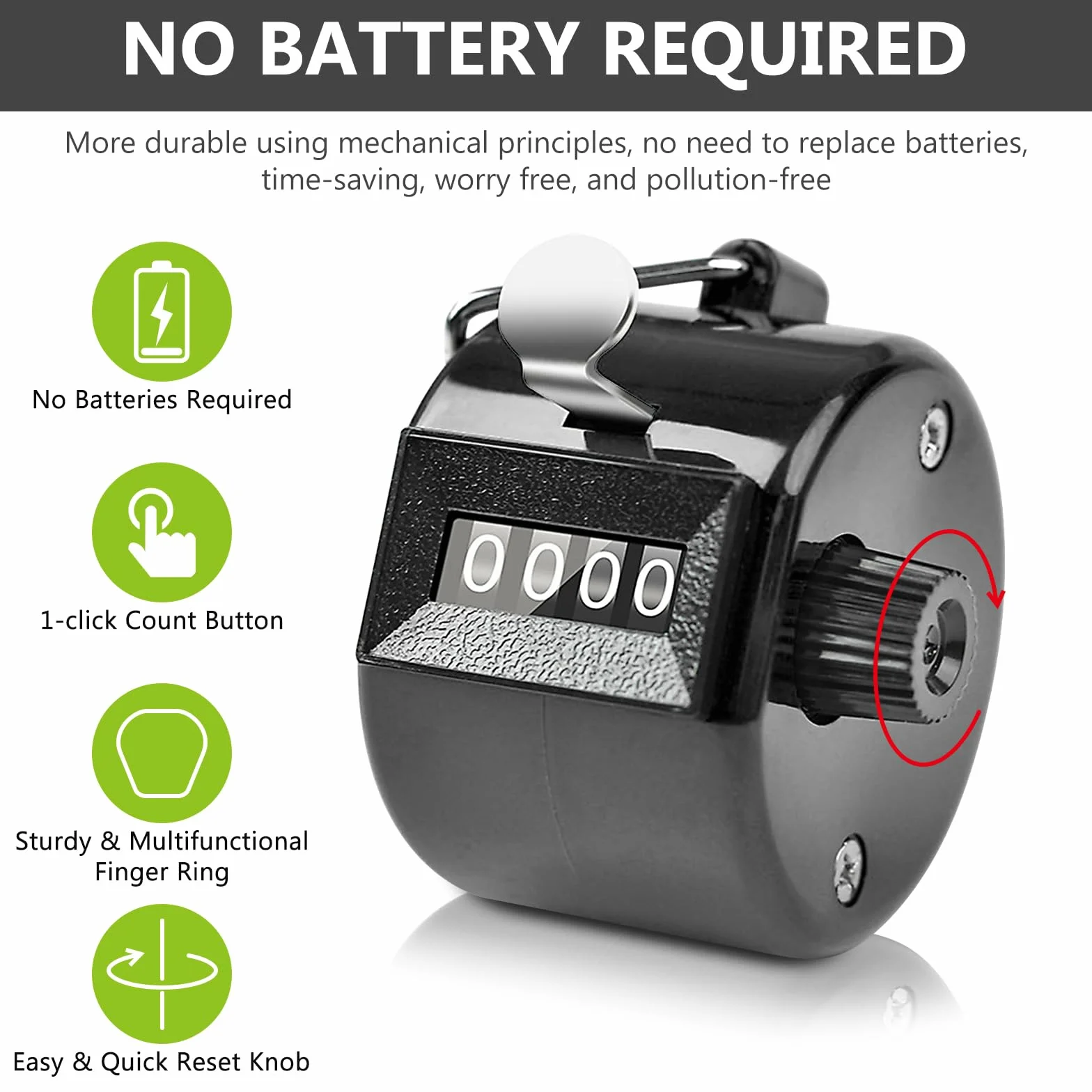 Vegena Contatore Manuale Meccanico 8pcs a 4 Cifre Tally Counter per Sport Eventi Statistiche