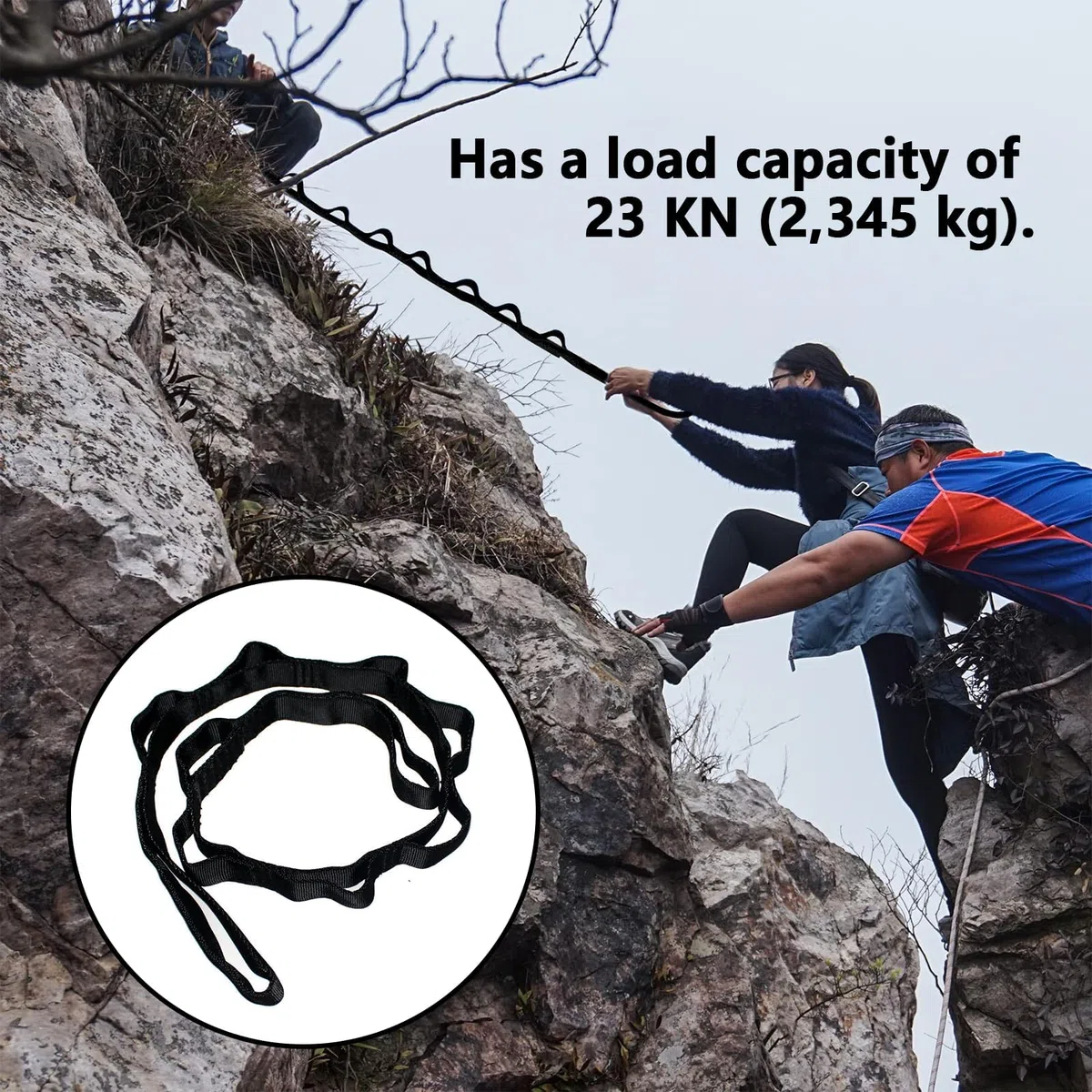 Daisy Chain 180 cm|Cinghie per Altalena per Yoga|Passante per Arrampicata|Stretching Yoga Amaca|Fascia per Esercizi Regolabile in Nylon|Fascia per Esercizi per Stretching,Pilates,Fitness