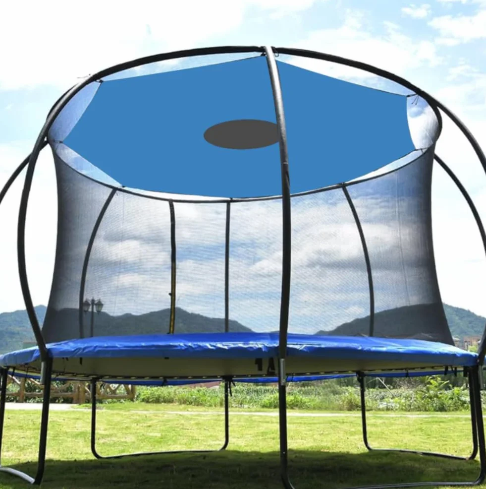 Copertura Parasole per Trampolino, Ø 183 244 305 366 427 cm Copertura per Trampolino, Copertu-ra Superiore per T-rampolino, Resistente ai Raggi UV & Impermeabile