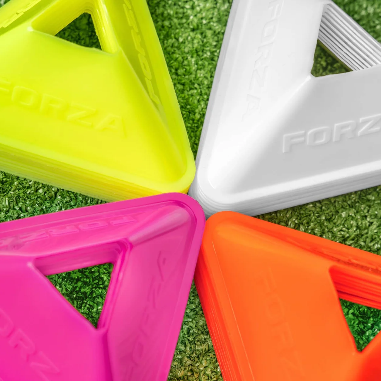 FORZA Mini Coni Triangolari 4,5cm Fluorescente Confezione da 40