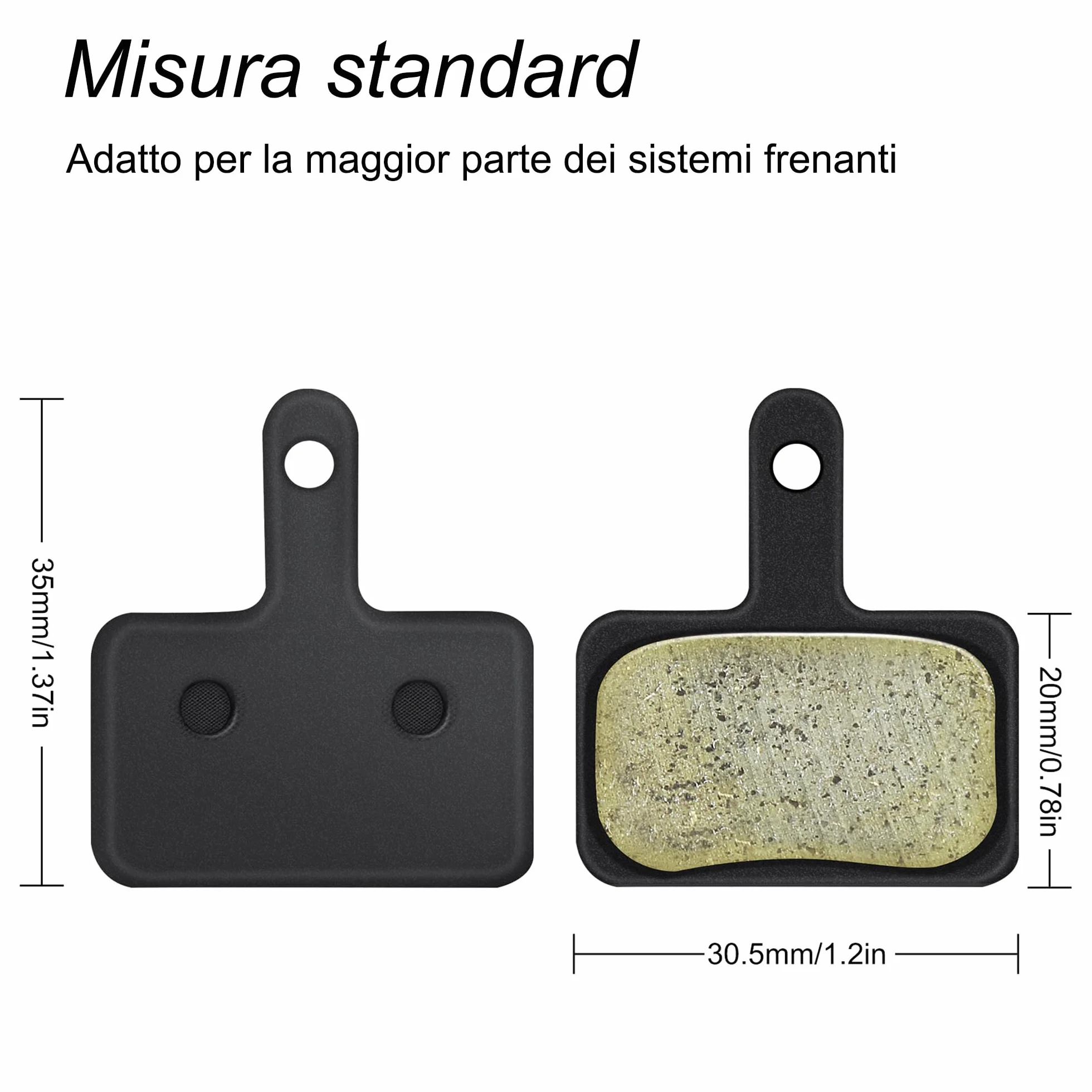 4 Paia Pastiglie Freno Bicicletta TRP Tektro Deore MTB Disco Resina Semimetallo