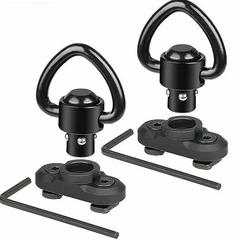 ACEXIER 2PCS Adattatore per Montaggio a Perno Girevole Mlok Rail Quick Release QD Sling Swivel Mount