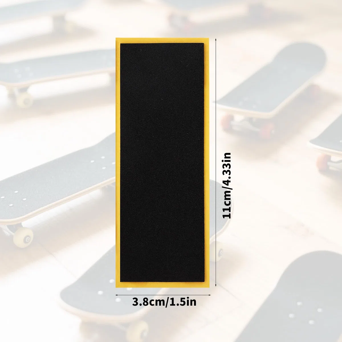 30pz PRO Nastro Grip Fingerboard, 110x38mm Strisce Antiscivolo in Schiuma per Fingerboard Skateboards Adesivi con Forte Aderenza Nastro in Schiuma per Giochi Skateboard da Dito (Nero)