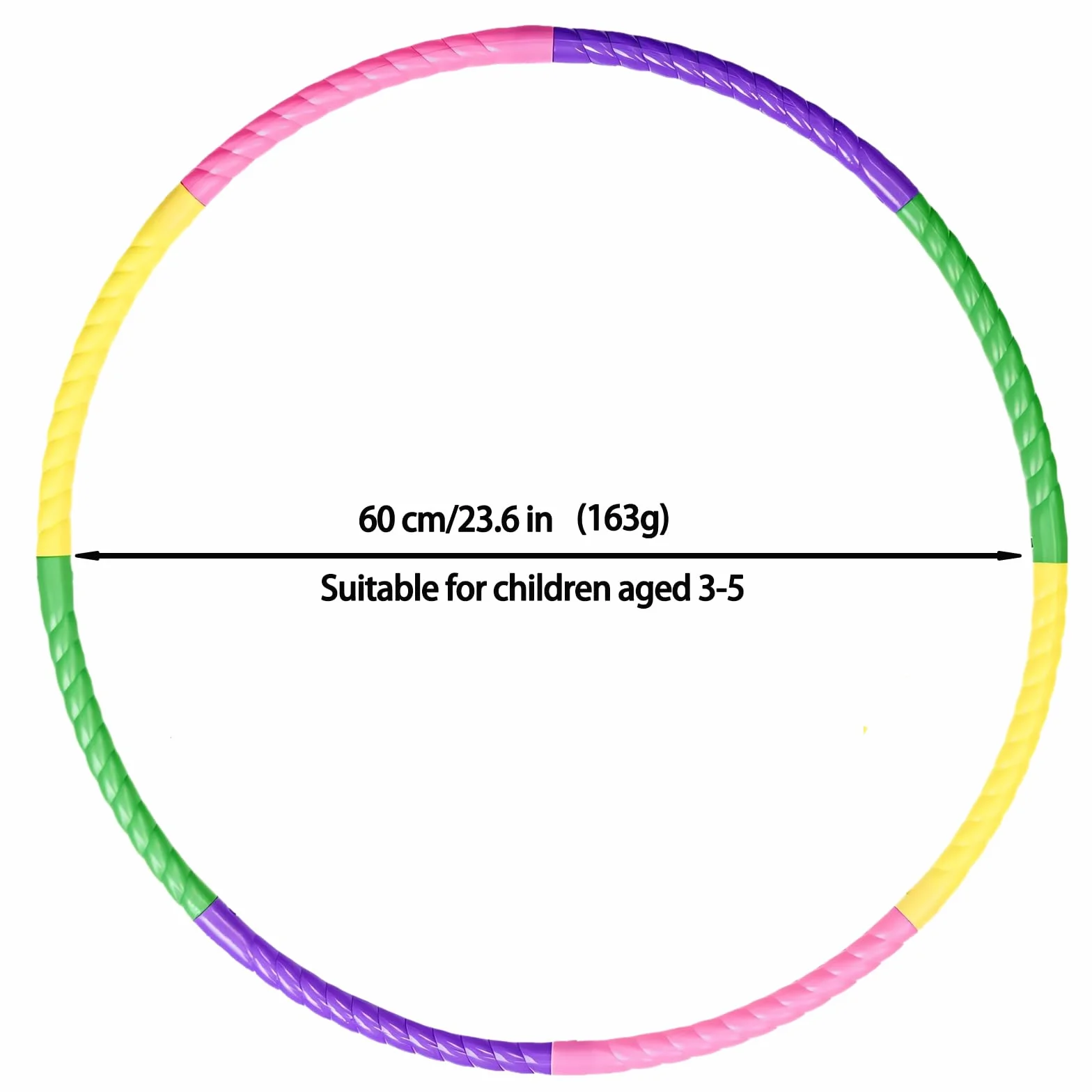 Hula Hoop per Bambini, Hula Hoop Pieghevole in Plastica, Cerchio di Fitness Splicing Rimovibile per hula hoop per Ginnastica da Dimagrire, Danza, Giochi