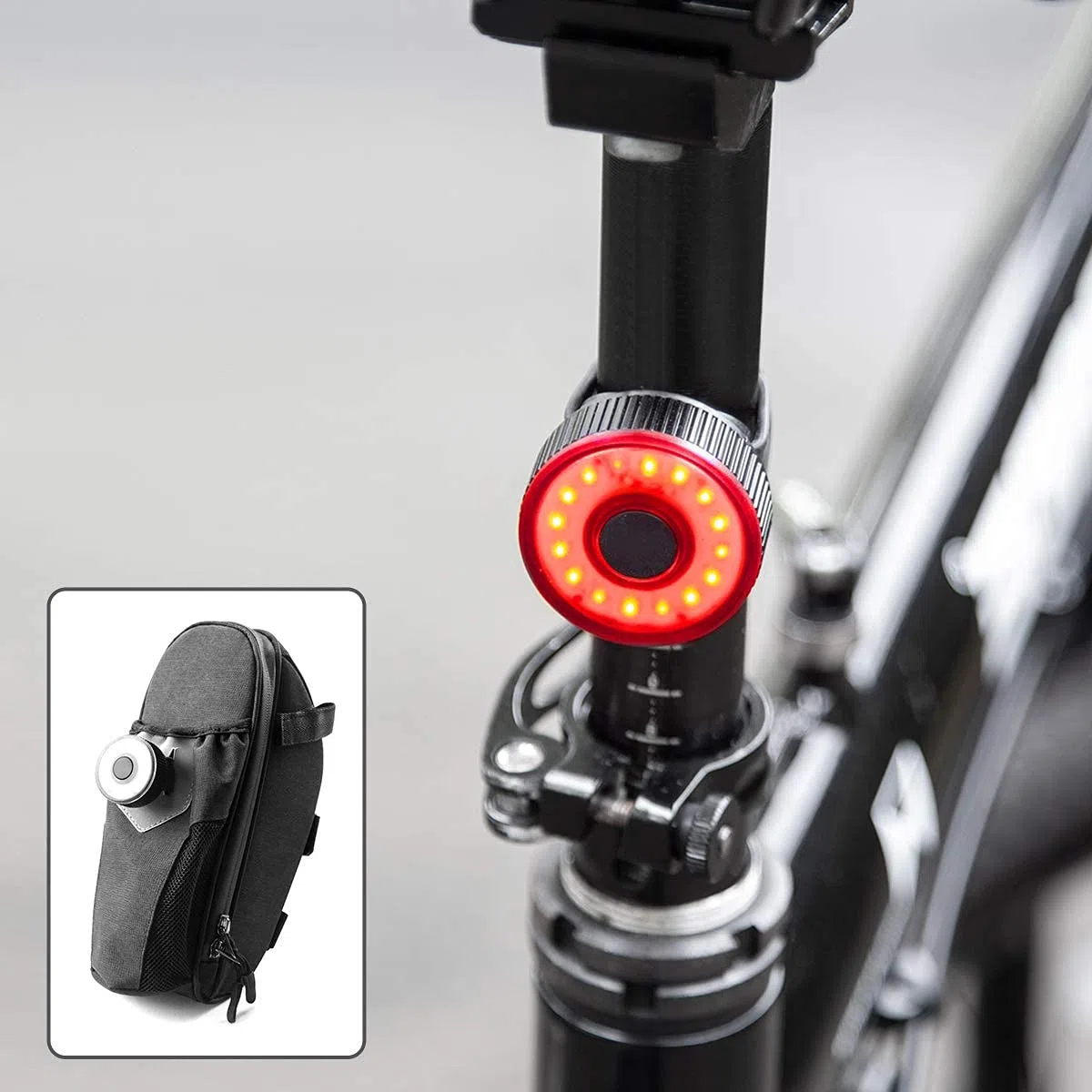 mua&mua Luce Posteriore Bicicletta Ricaricabile USB Fino a 56 Ore di Illuminazione Impermeabile IP65 3 Modalità